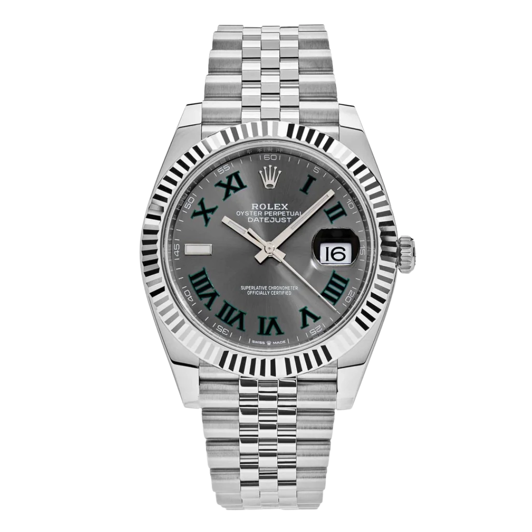 Datejust 41mm / 36mm Rhodium Dial 126334 “Wimbledon” Flutted / Jubilee