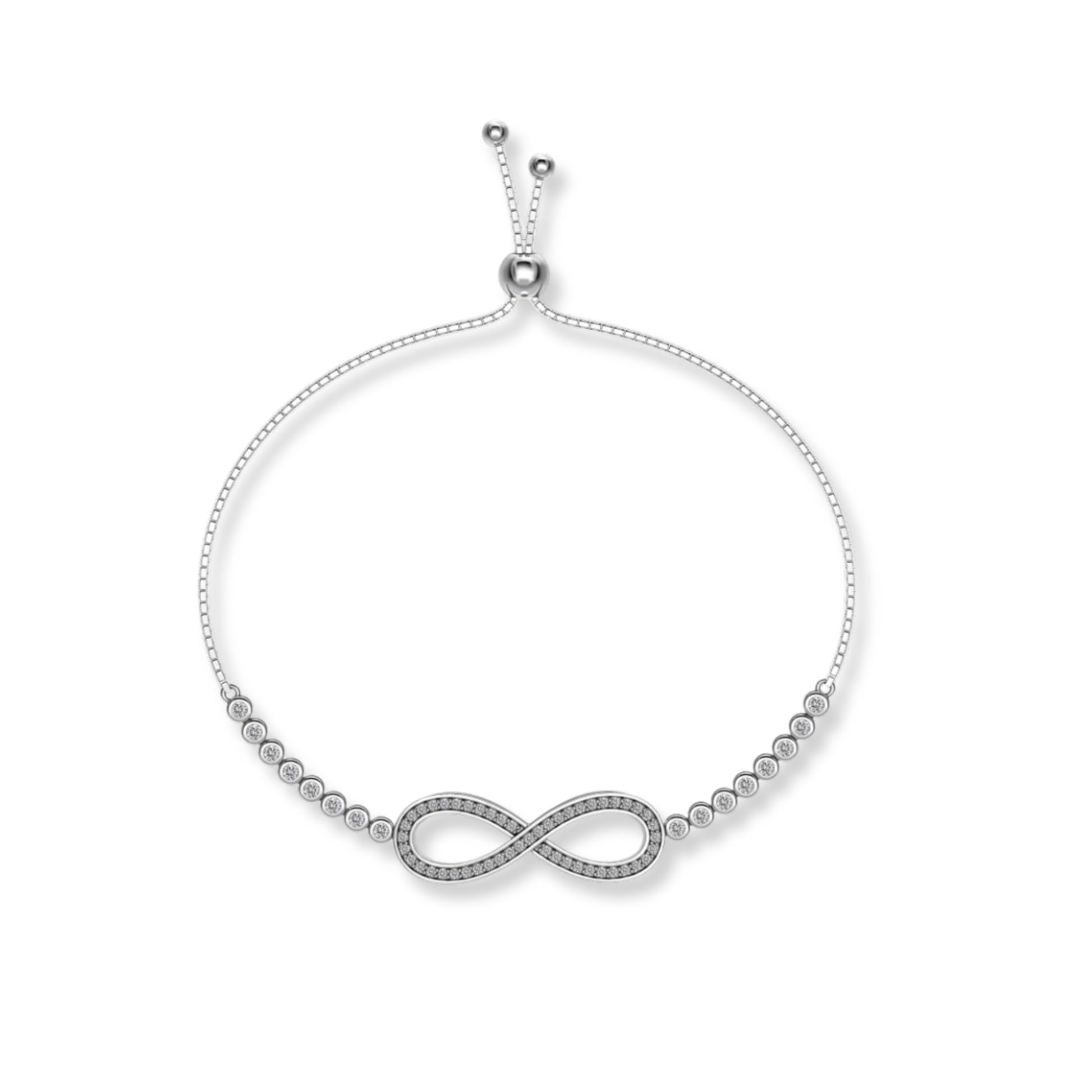 Sterling Silver Infinity Bolo Bracelet