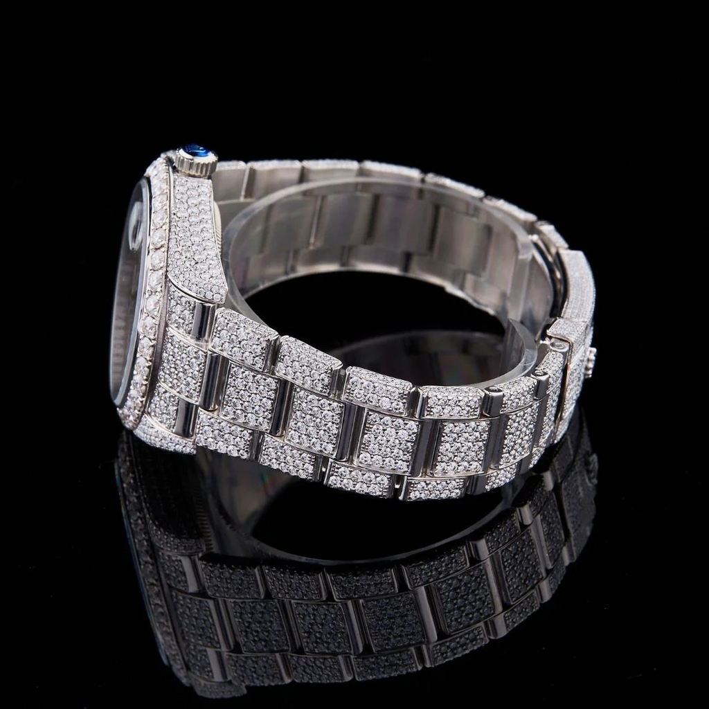 Fully Iced Out Custom Moissanite Datejust Joker Dial