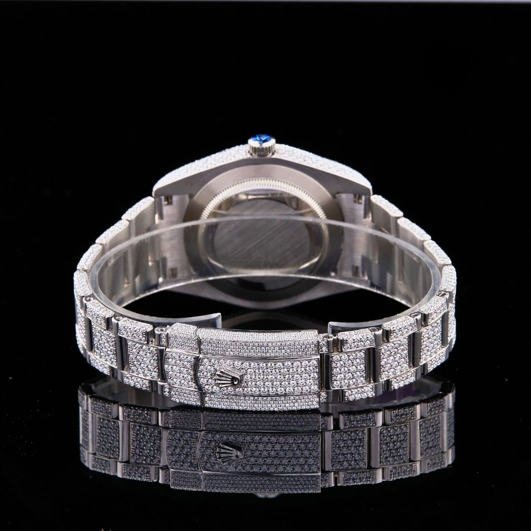 Fully Iced Out Custom Moissanite Datejust Joker Dial