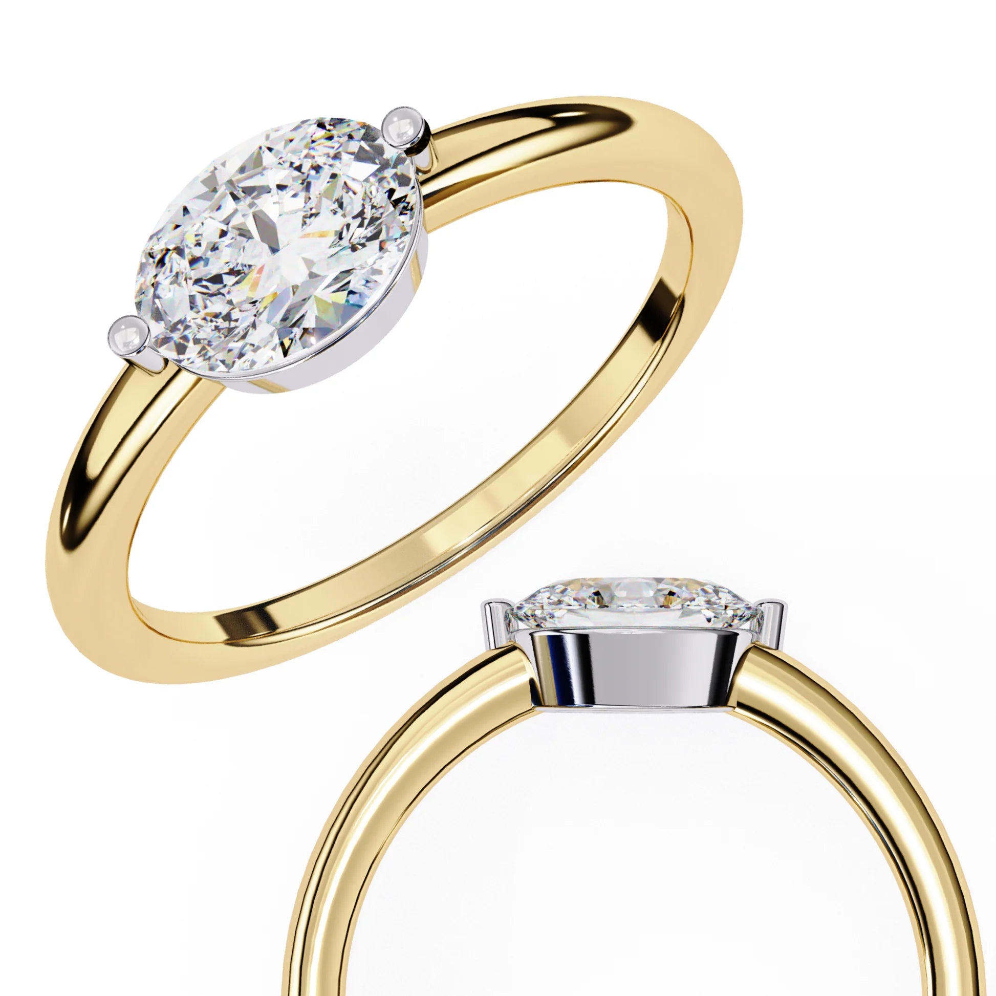 Nostalgia Gold & Moissanite Diamond Vintage Ring