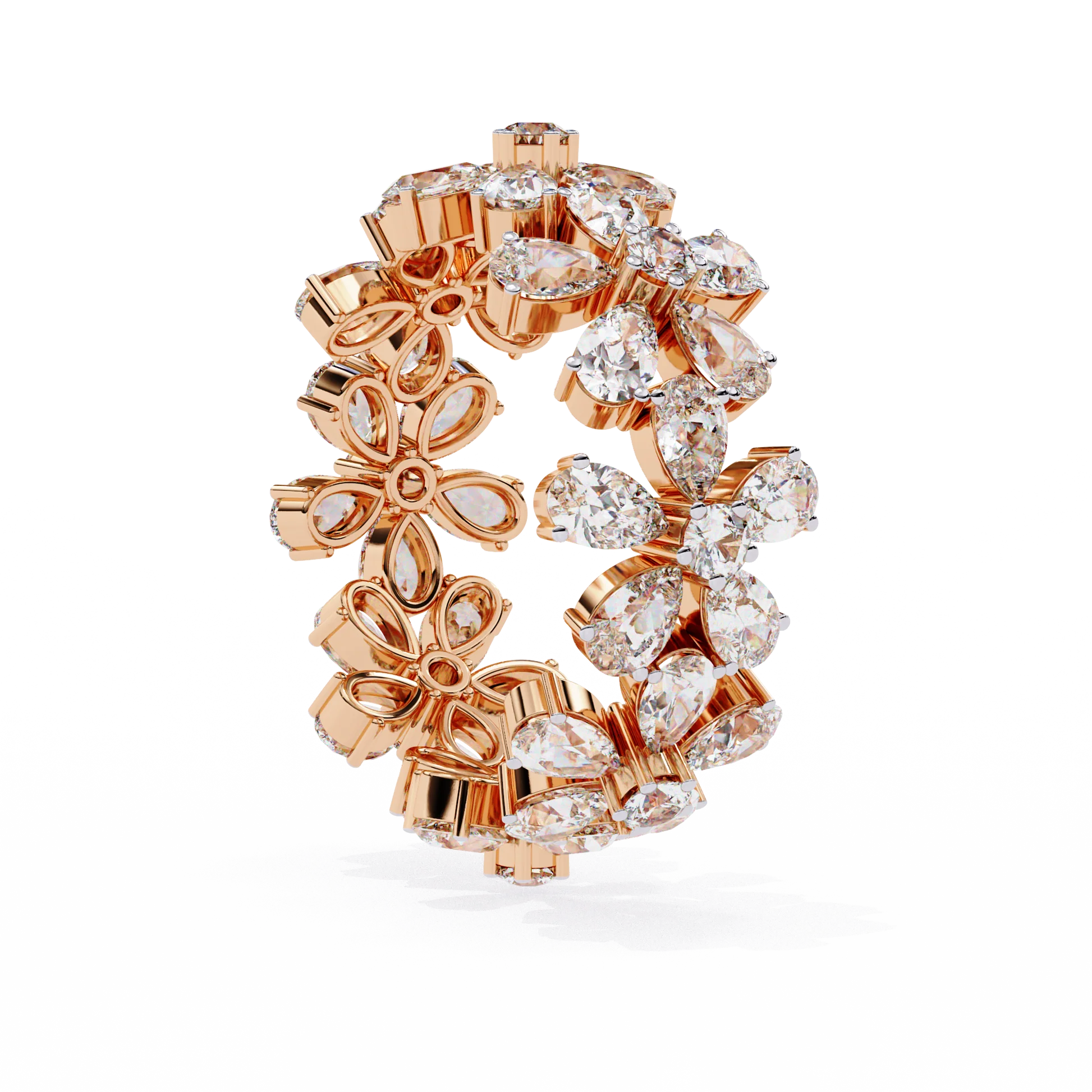 Engagement Ring Gold & Moissanite Diamond Bridal Jewelry