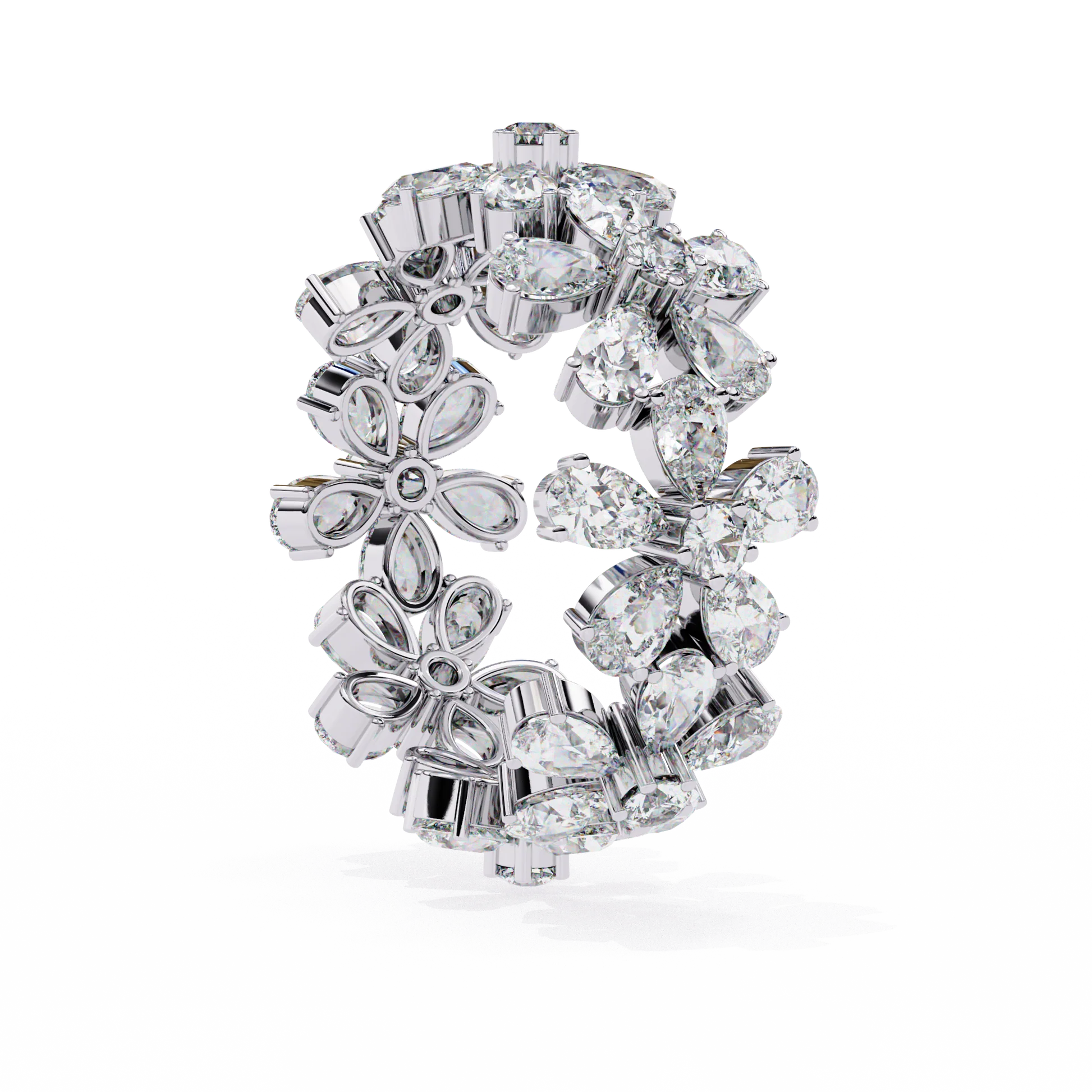 Engagement Ring Gold & Moissanite Diamond Bridal Jewelry