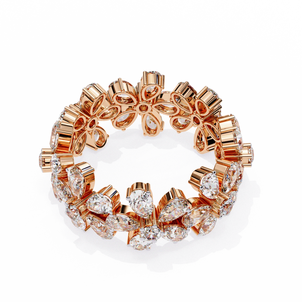 Engagement Ring Gold & Moissanite Diamond Bridal Jewelry