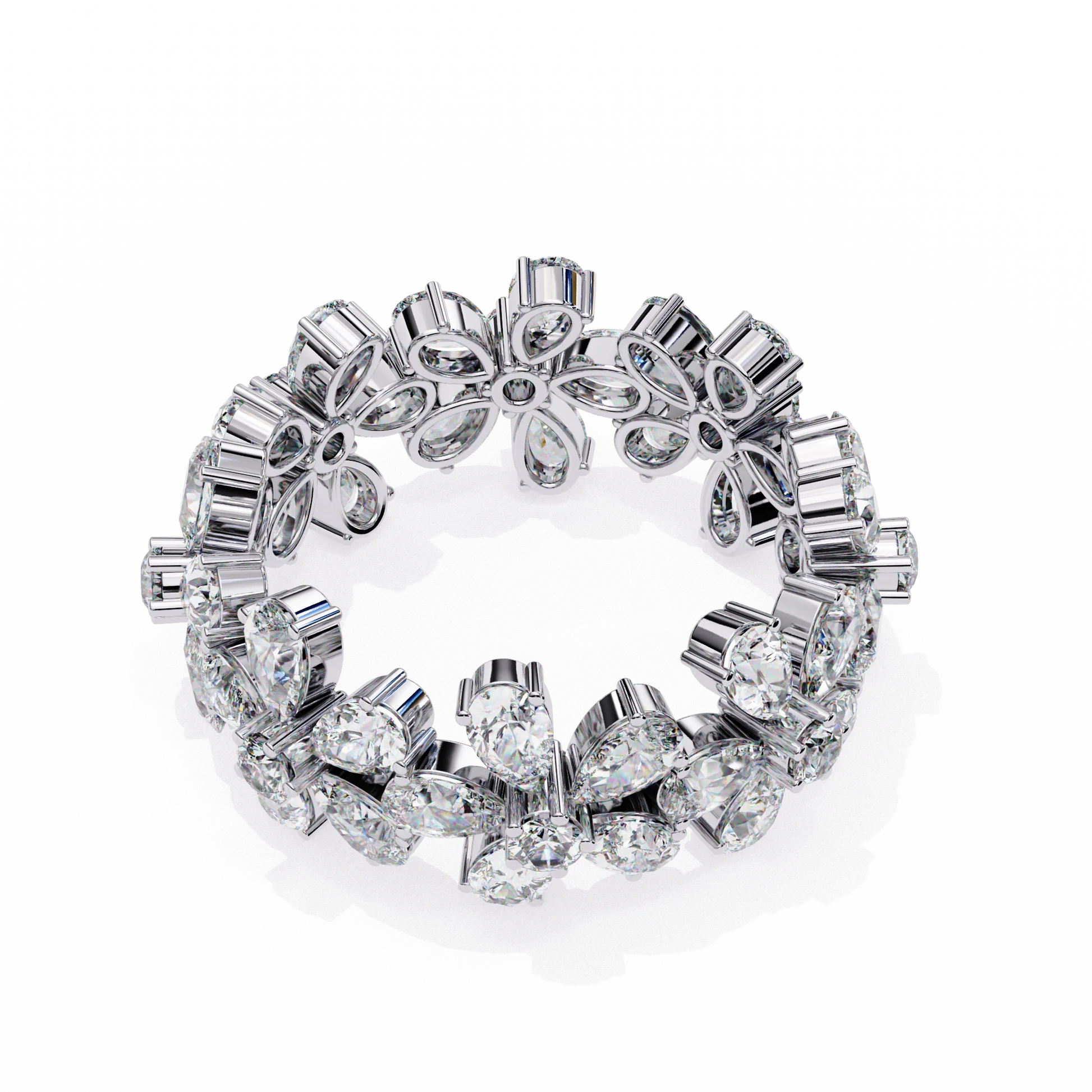 Engagement Ring Gold & Moissanite Diamond Bridal Jewelry