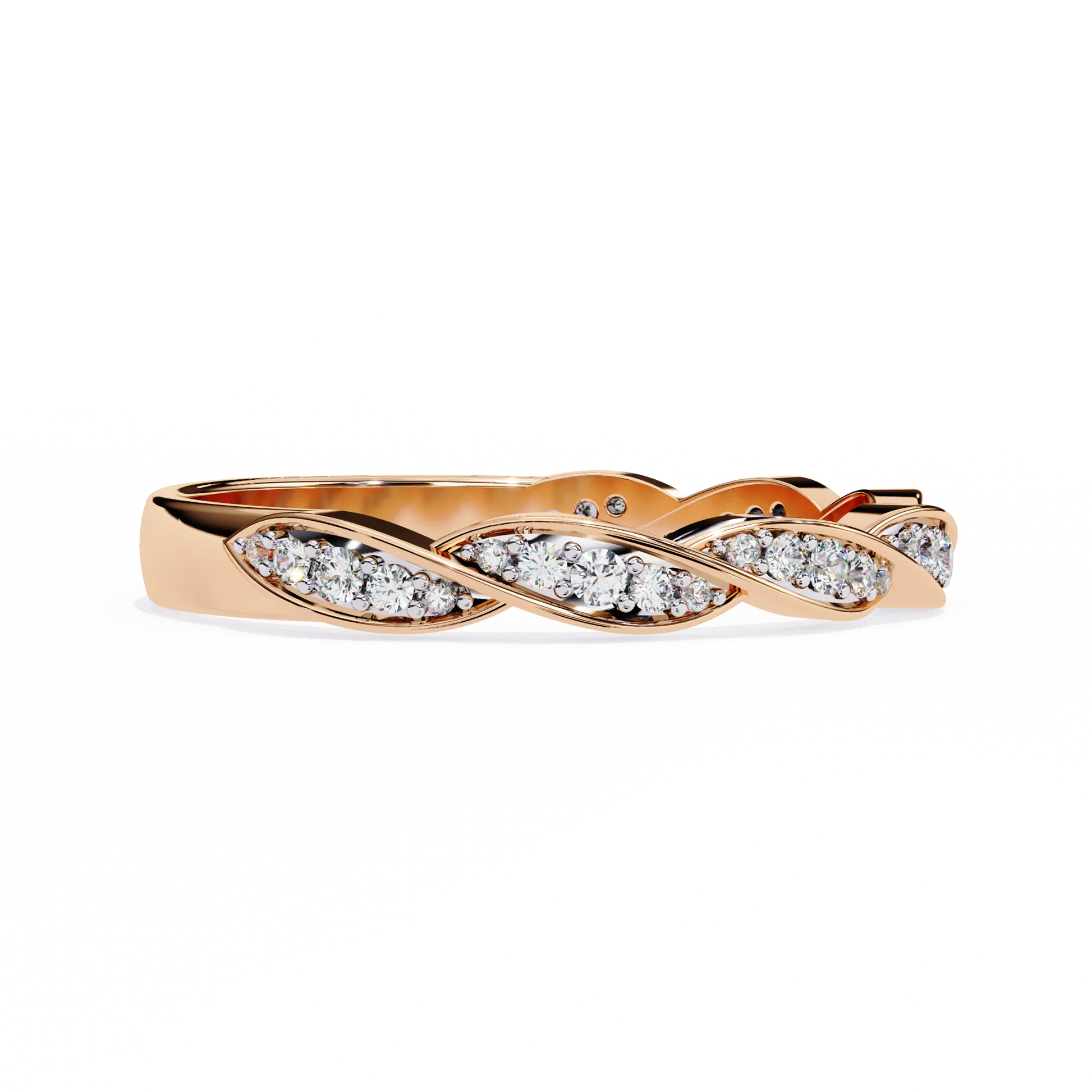 Small Vintage Moissanite Diamond Engagement Ring Dainty Gold Band