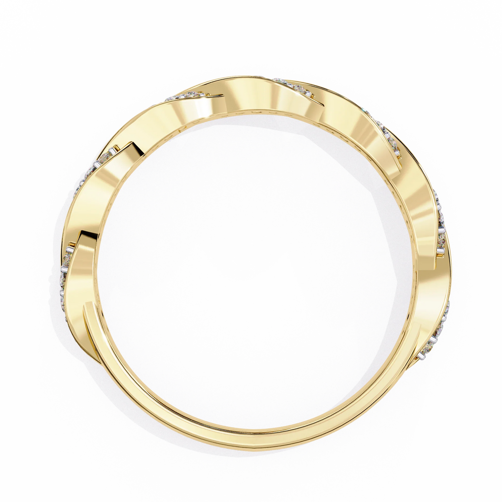 Small Vintage Moissanite Diamond Engagement Ring Dainty Gold Band