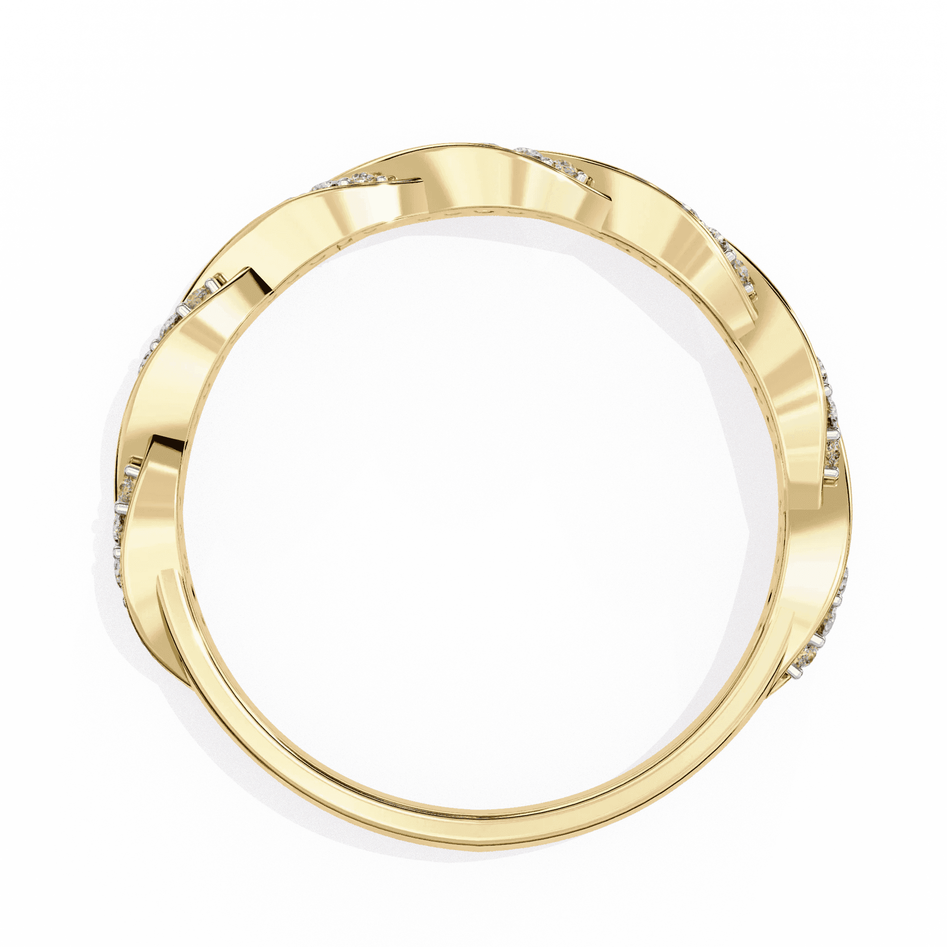Small Vintage Moissanite Diamond Engagement Ring Dainty Gold Band - Aventus