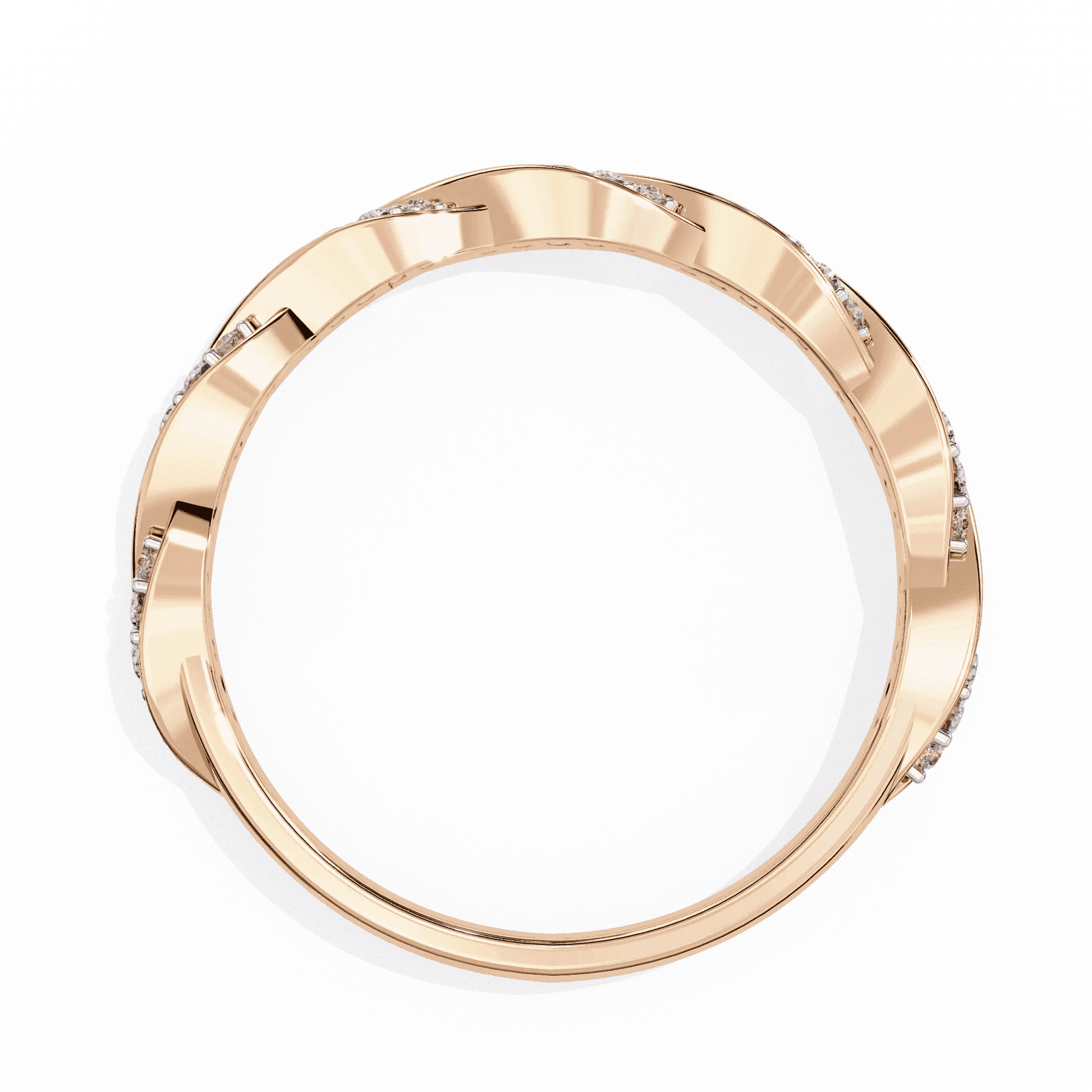 Small Vintage Moissanite Diamond Engagement Ring Dainty Gold Band - Aventus
