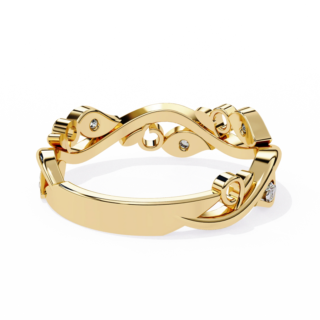 Luxury Vintage Engagement Ring Moissanite Diamond Gold Ring