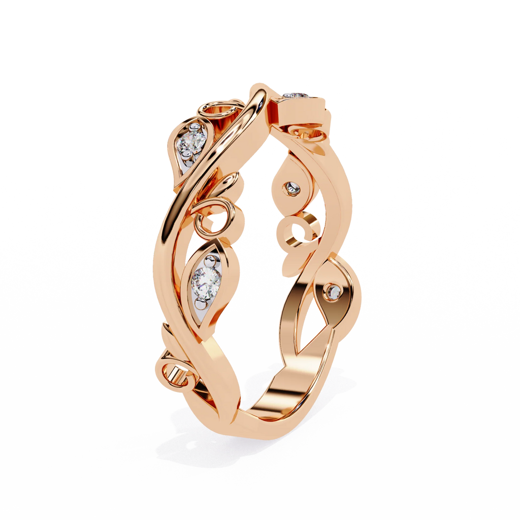 Luxury Vintage Engagement Ring Moissanite Diamond Gold Ring