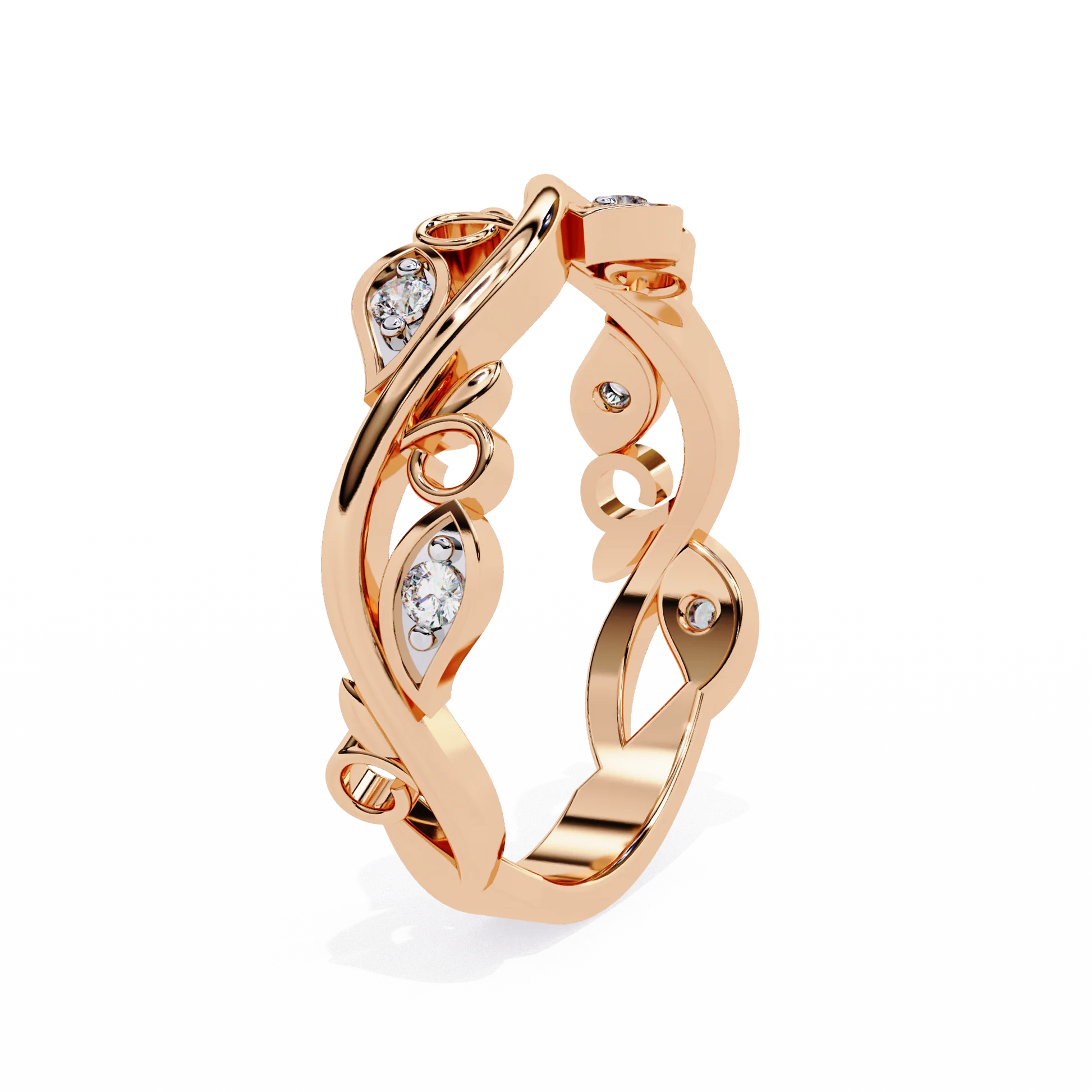 Luxury Vintage Engagement Ring Moissanite Diamond Gold Ring