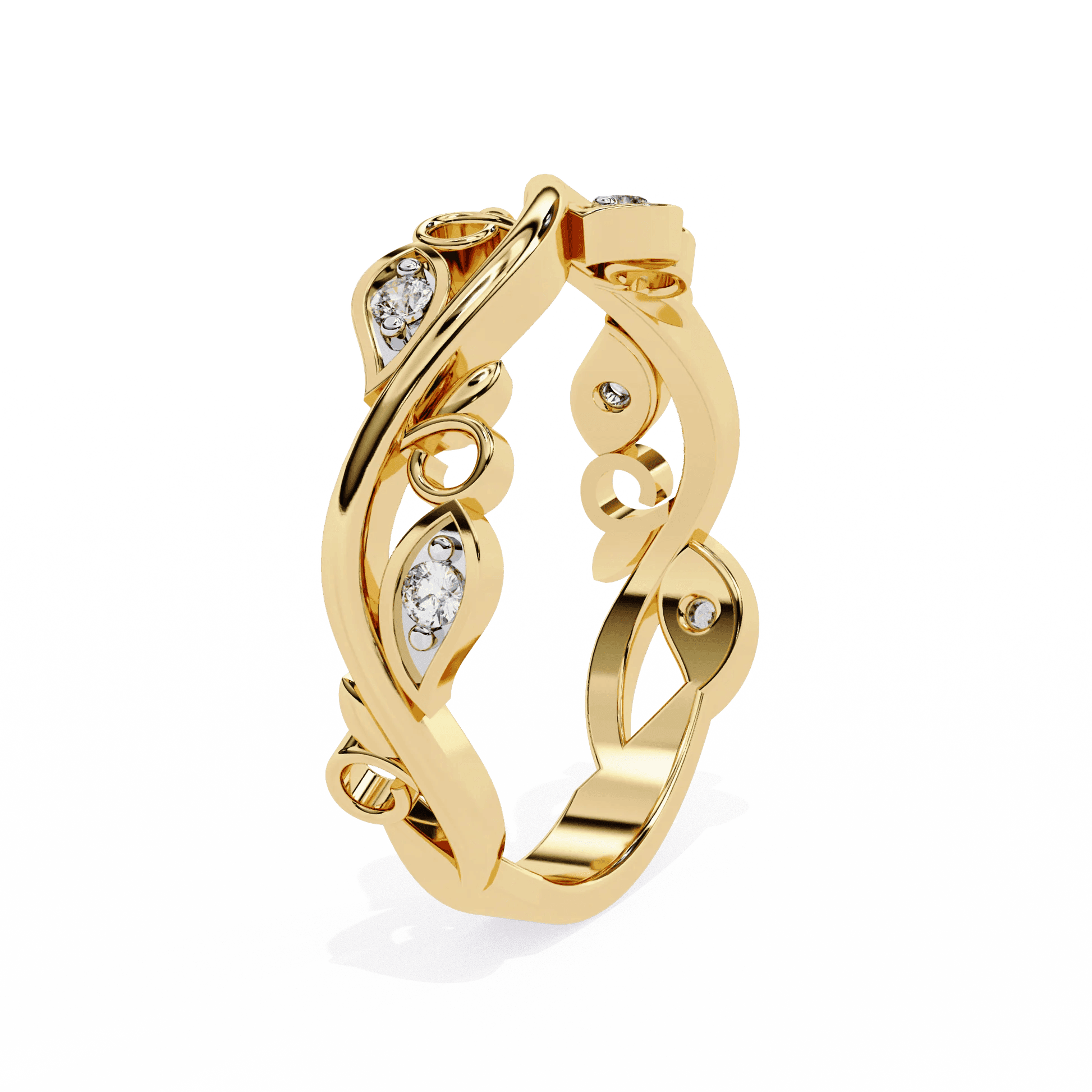 Luxury Vintage Engagement Ring Moissanite Diamond Gold Ring - Aventus