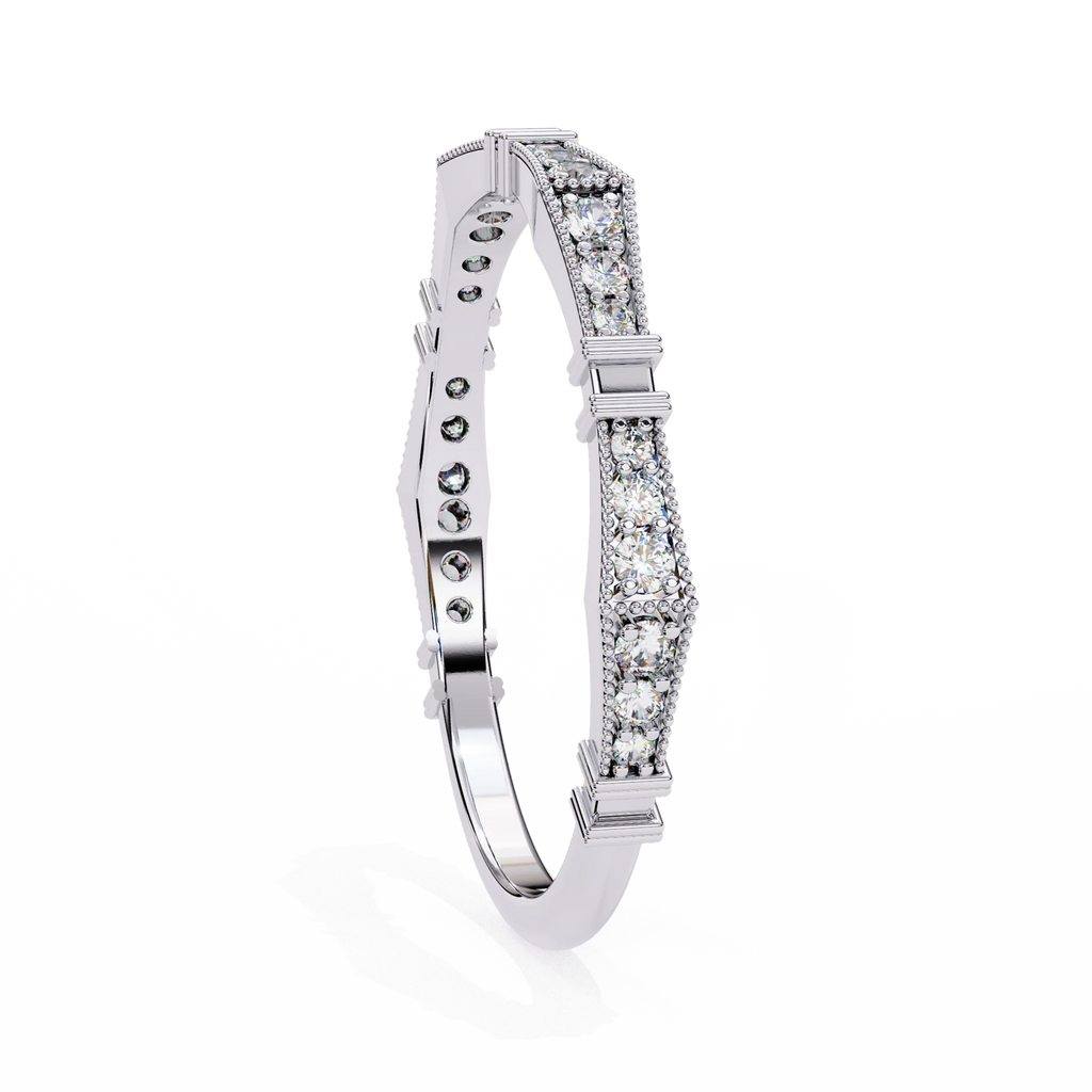 Moissanite Diamond Engagement Ring for Women – 925 Sterling Silver Plated 18K Gold Band