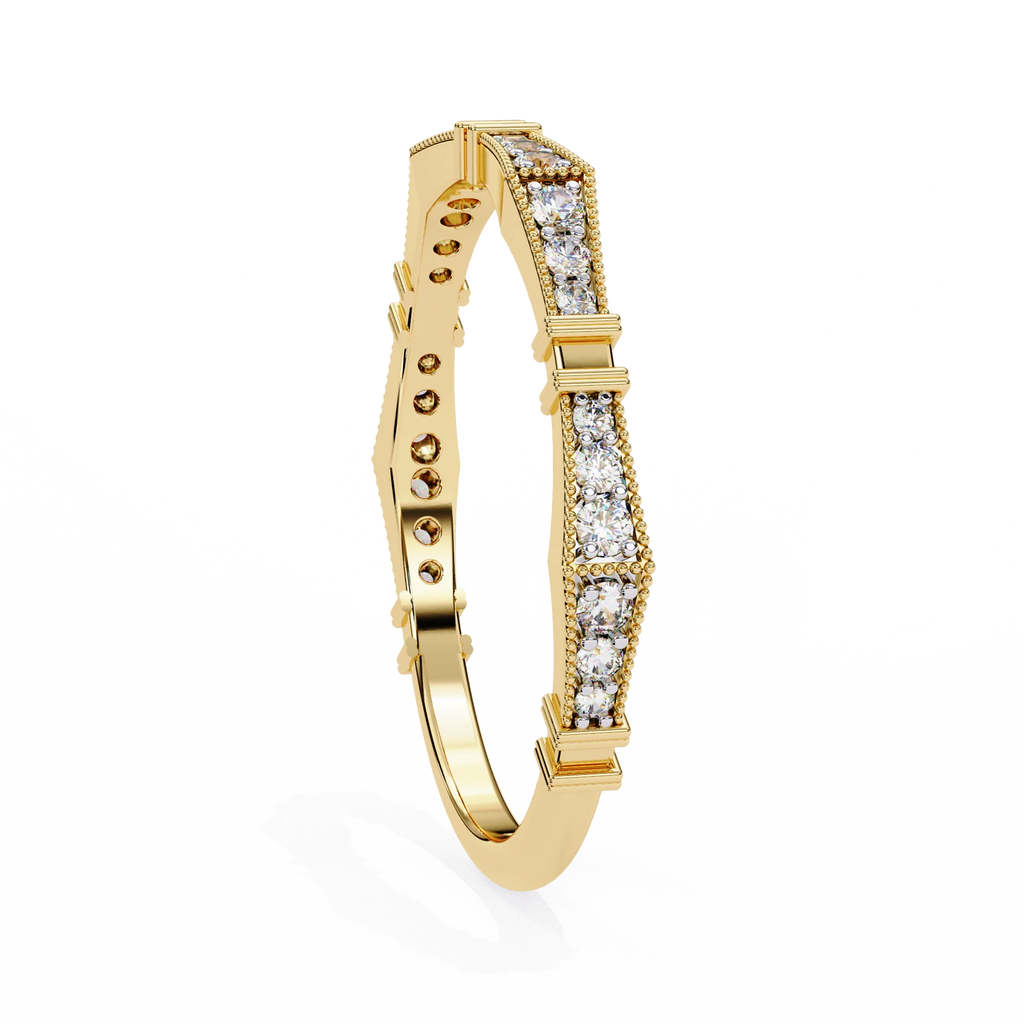 Moissanite Diamond Engagement Ring for Women – 925 Sterling Silver Plated 18K Gold Band