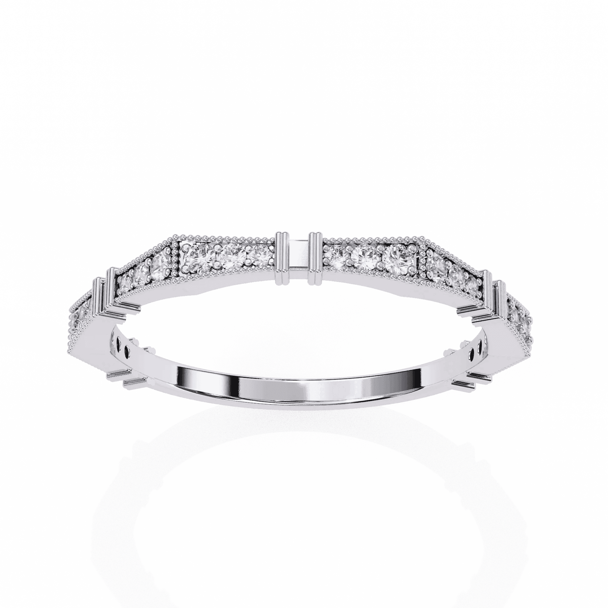 Moissanite Diamond Engagement Ring for Women – 925 Sterling Silver Plated 18K Gold Band - Aventus