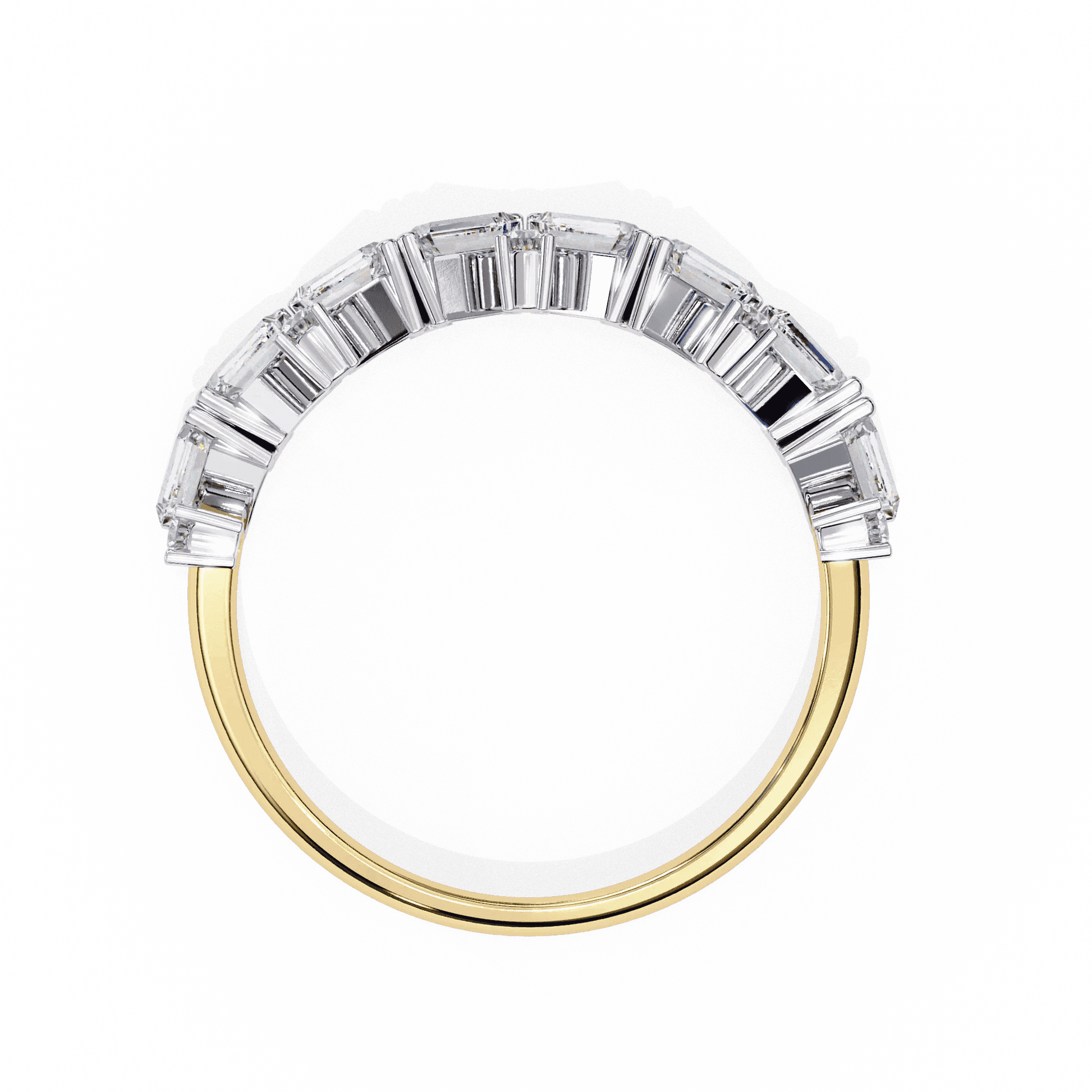 Moissanite Diamond Ring with Butterfly Wing Sparklers - Aventus