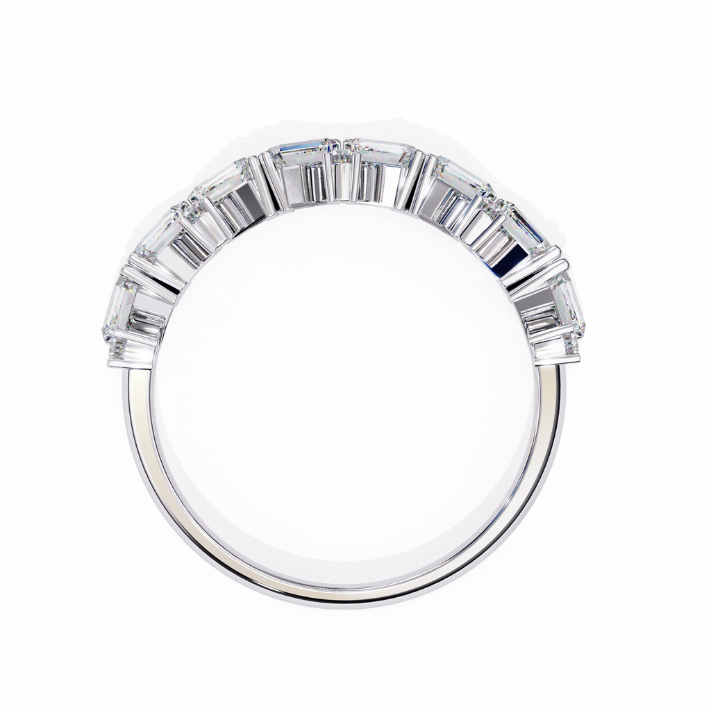 Moissanite Diamond Ring with Butterfly Wing Sparklers