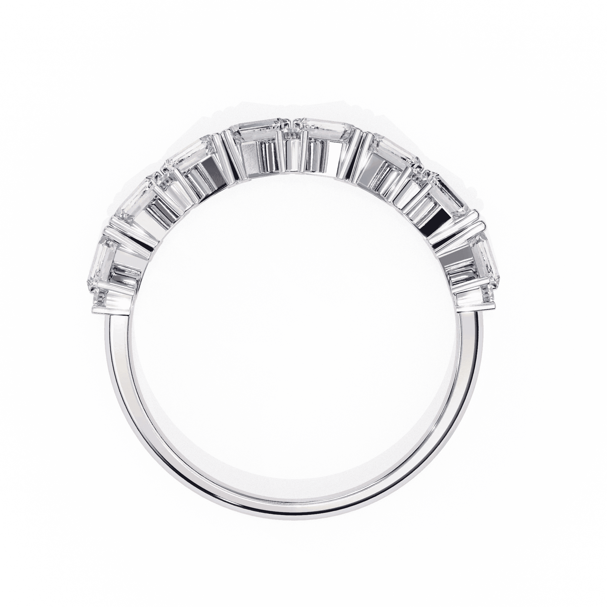 Moissanite Diamond Ring with Butterfly Wing Sparklers - Aventus