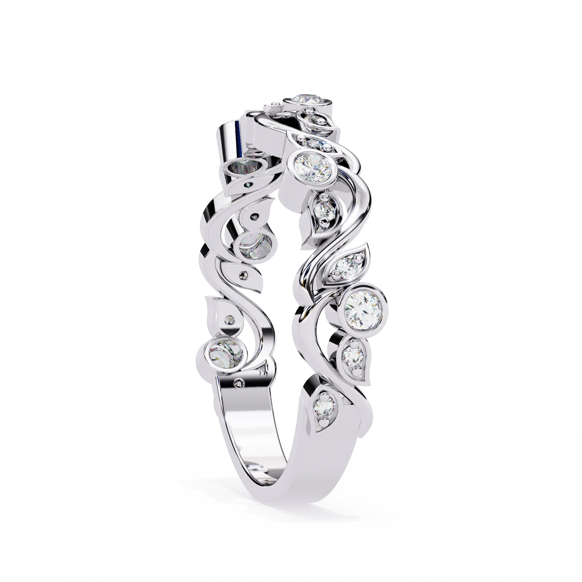 Artistic Moissanite Diamond Ring