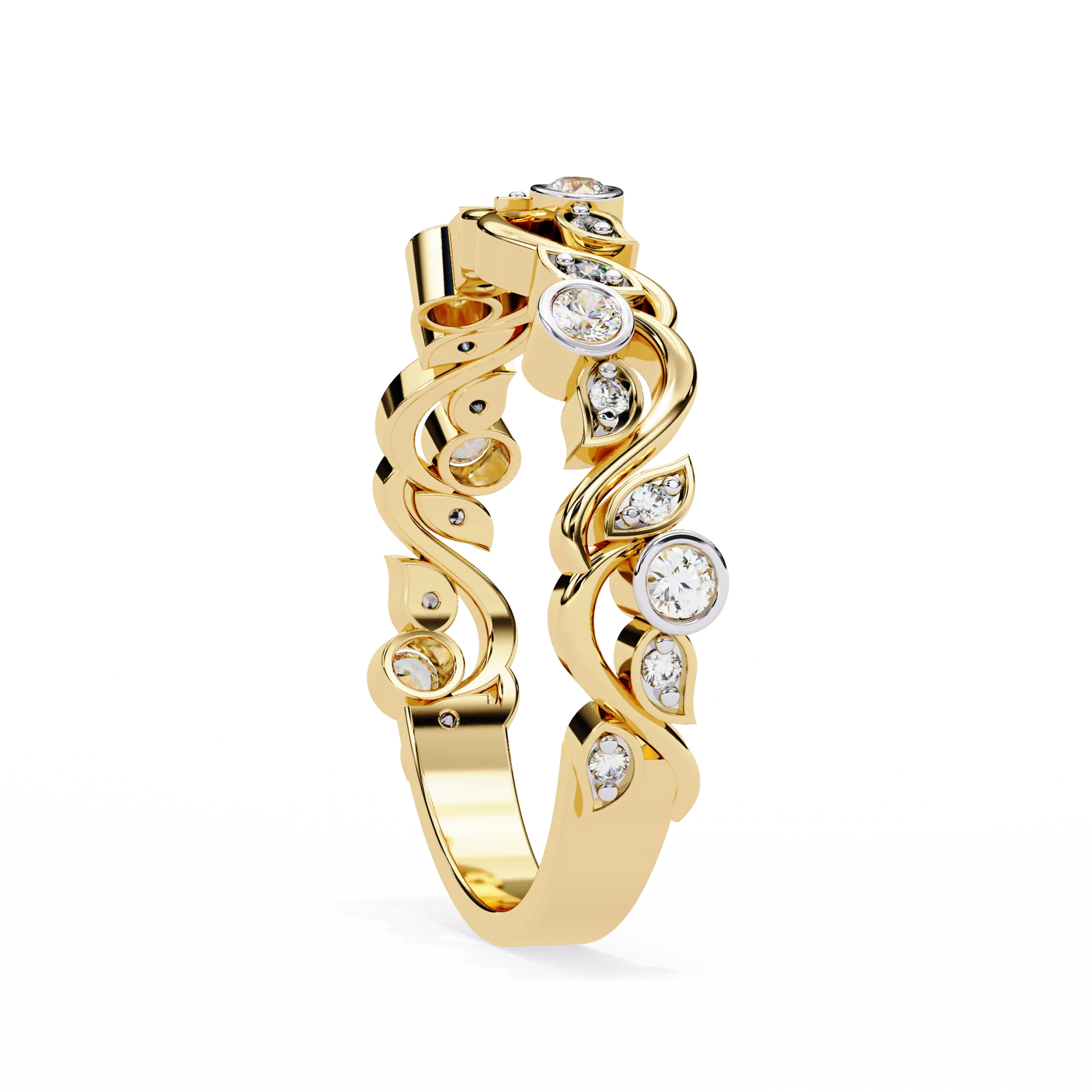 Artistic Moissanite Diamond Ring