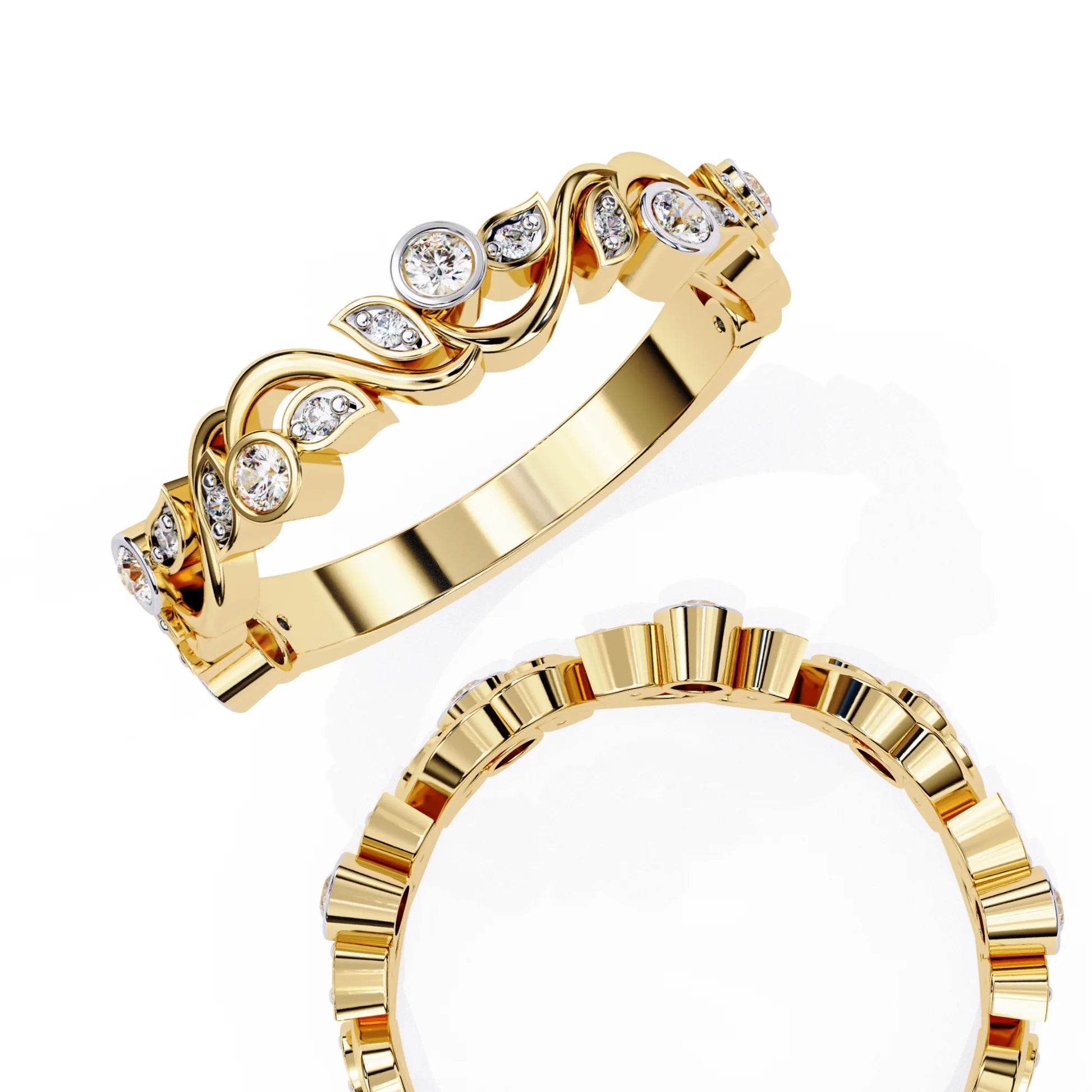 Artistic Moissanite Diamond Ring
