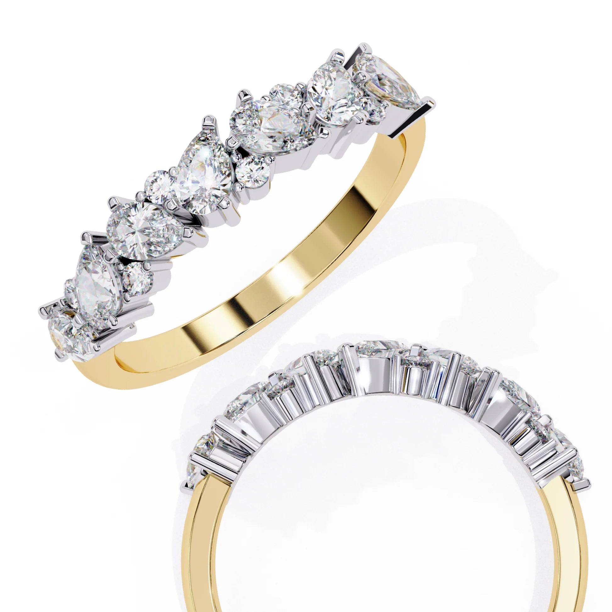 Thorn Edgy Botanical Moissanite Diamond Ring