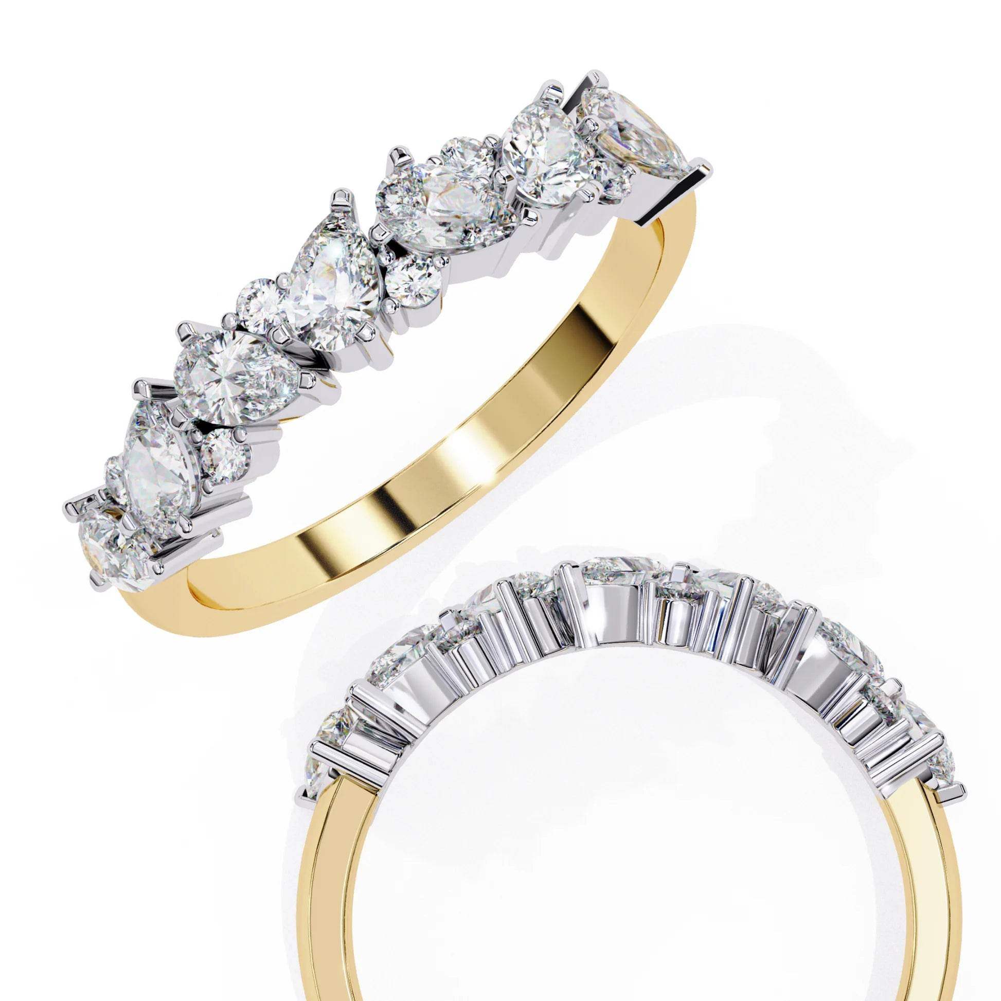 Thorn Edgy Botanical Moissanite Diamond Ring - Aventus