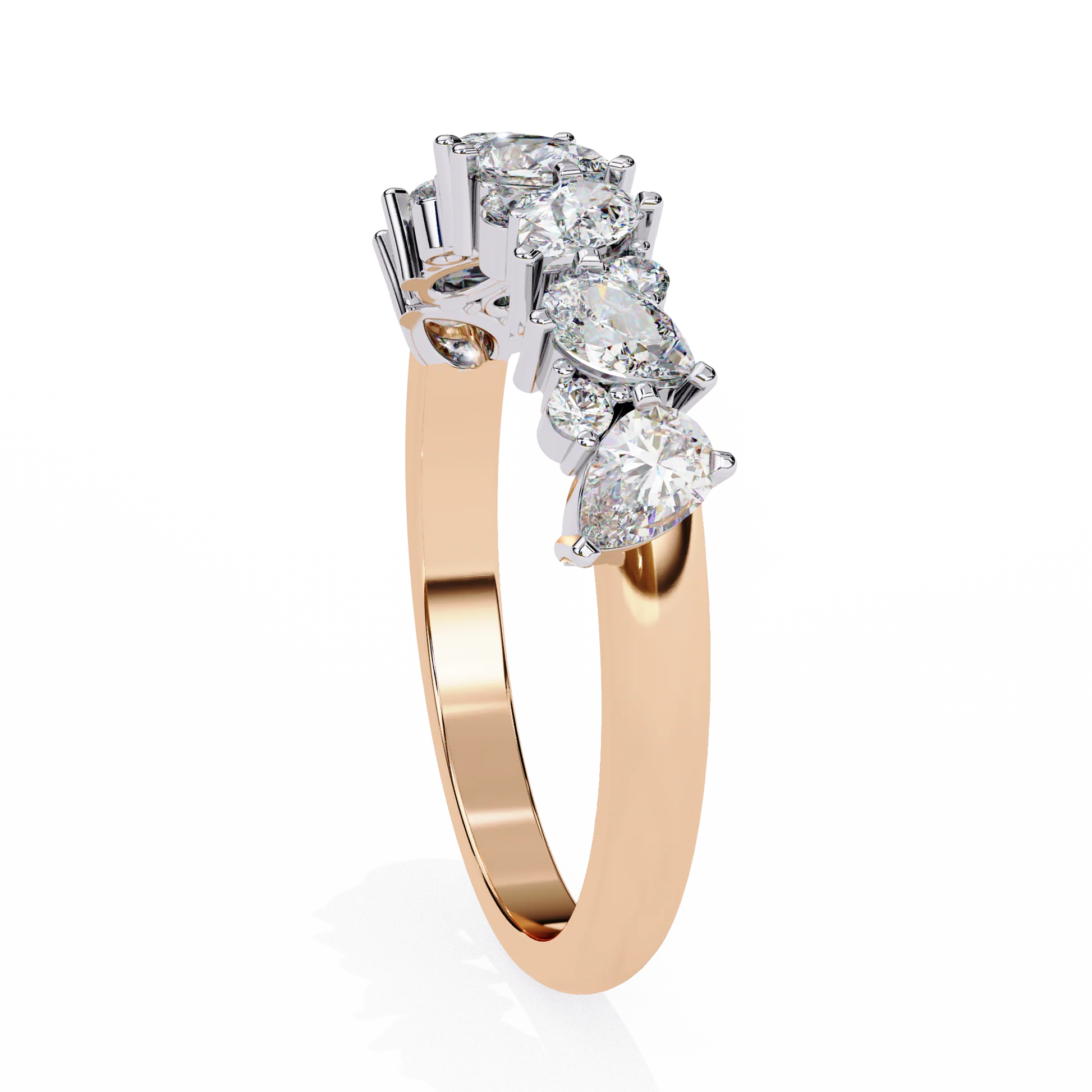 Thorn Edgy Botanical Moissanite Diamond Ring