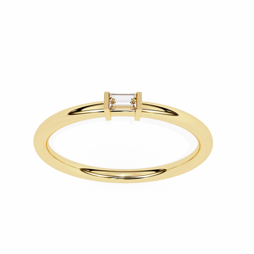 Shattering Convention Moissanite Diamond Ring