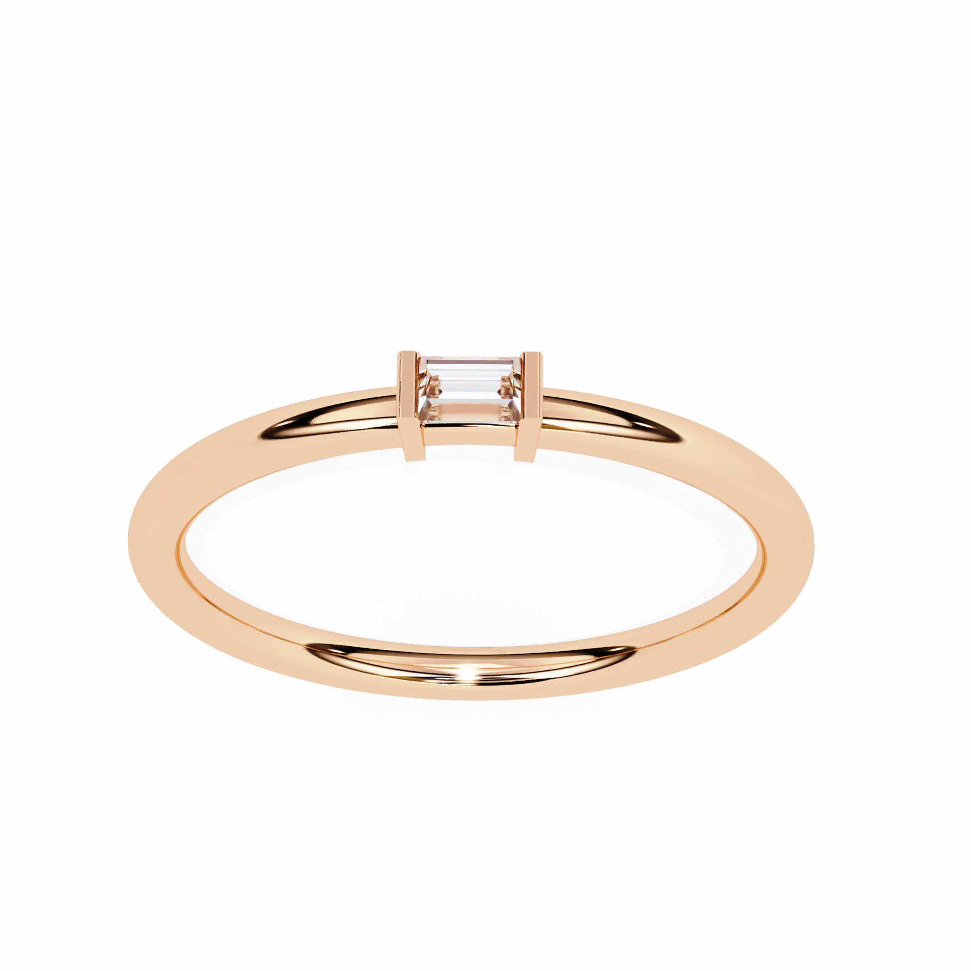 Shattering Convention Moissanite Diamond Ring