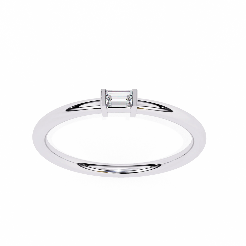 Shattering Convention Moissanite Diamond Ring