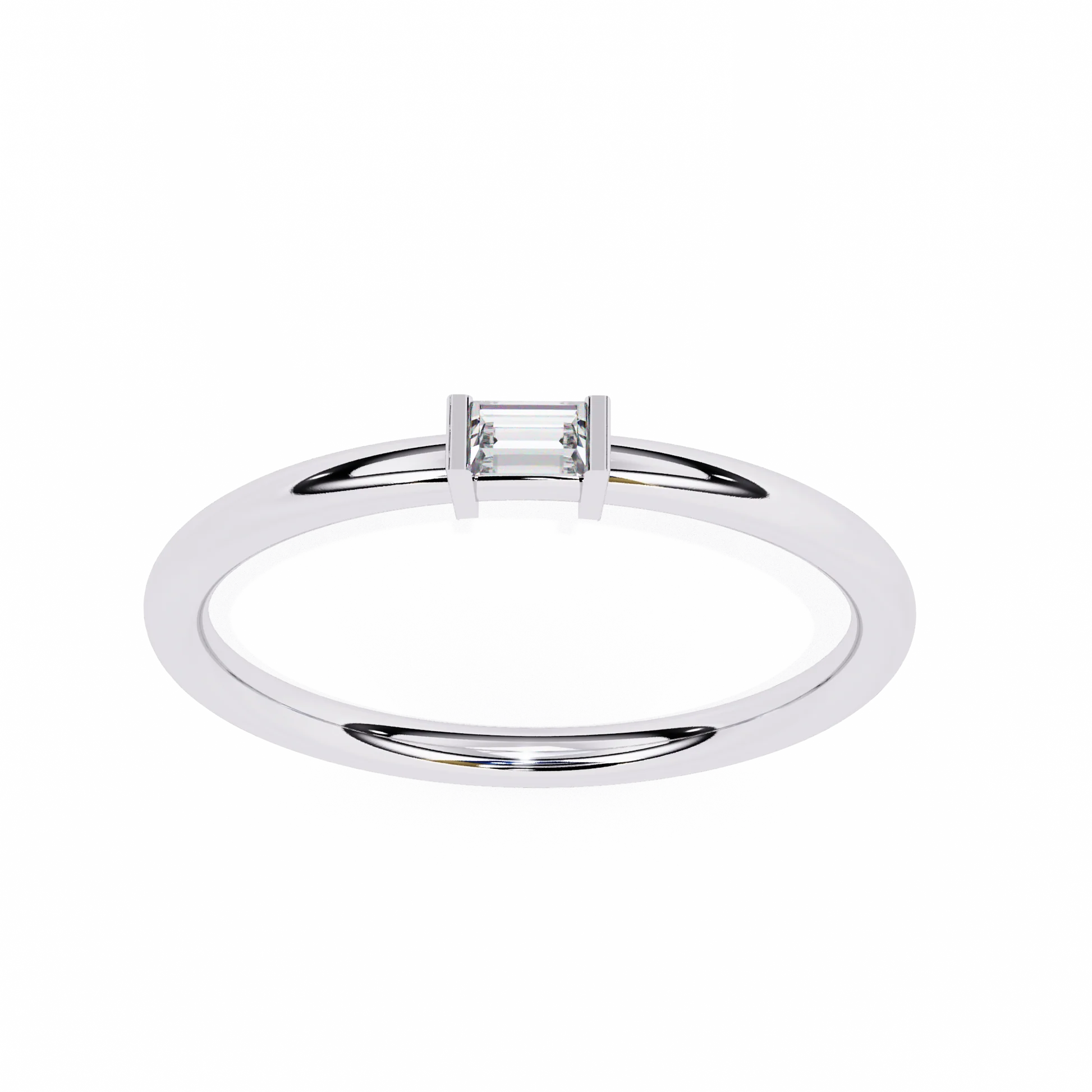 Shattering Convention Moissanite Diamond Ring