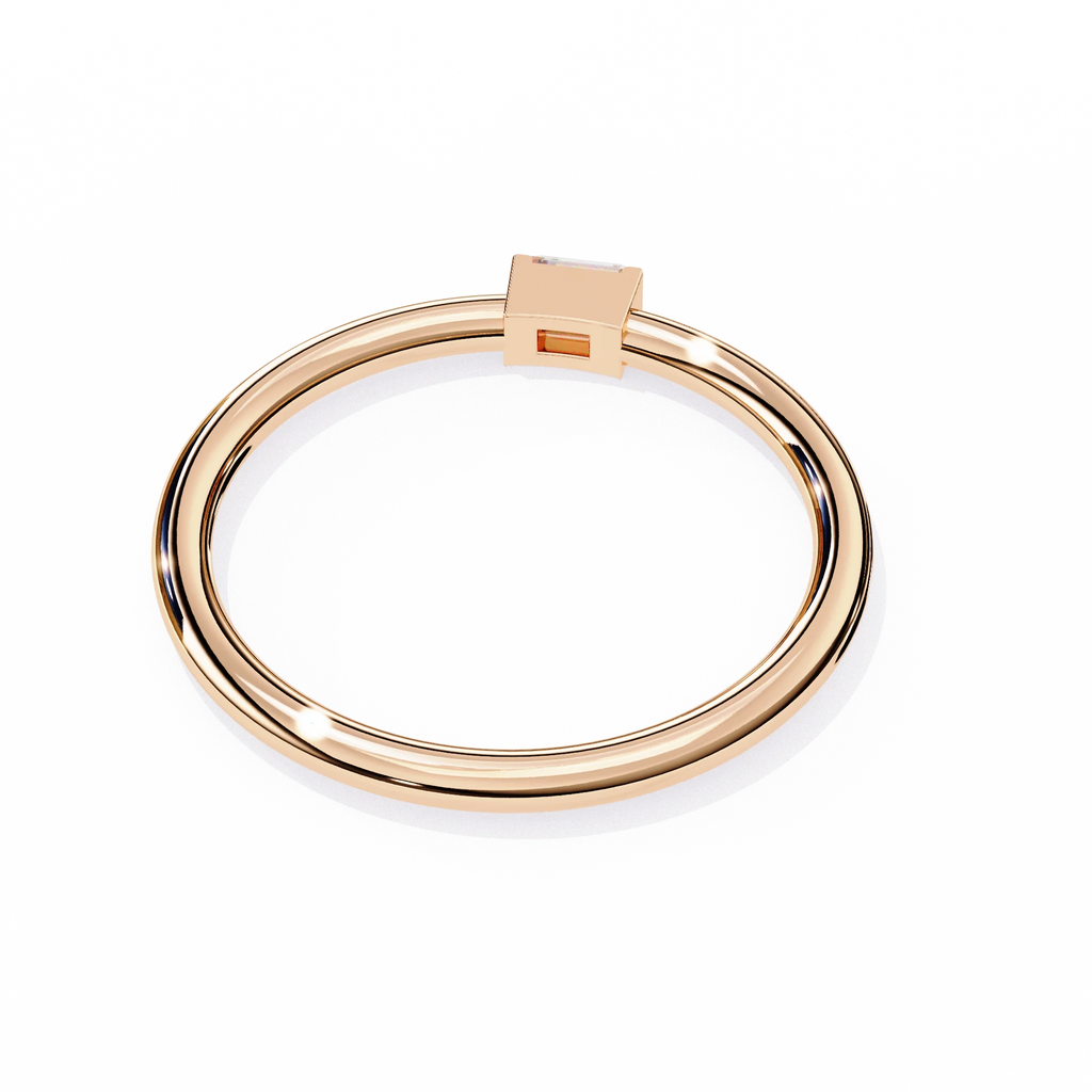 Shattering Convention Moissanite Diamond Ring