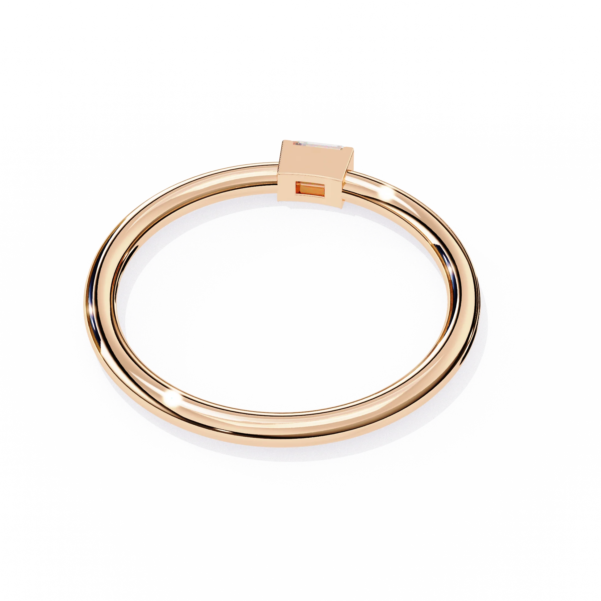 Shattering Convention Moissanite Diamond Ring