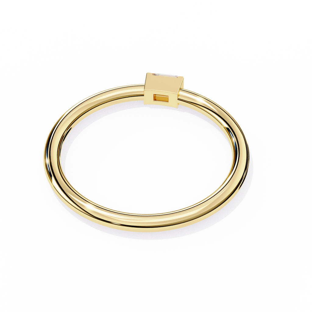Shattering Convention Moissanite Diamond Ring