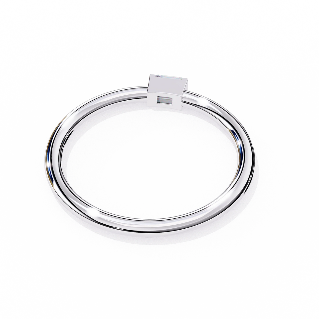 Shattering Convention Moissanite Diamond Ring