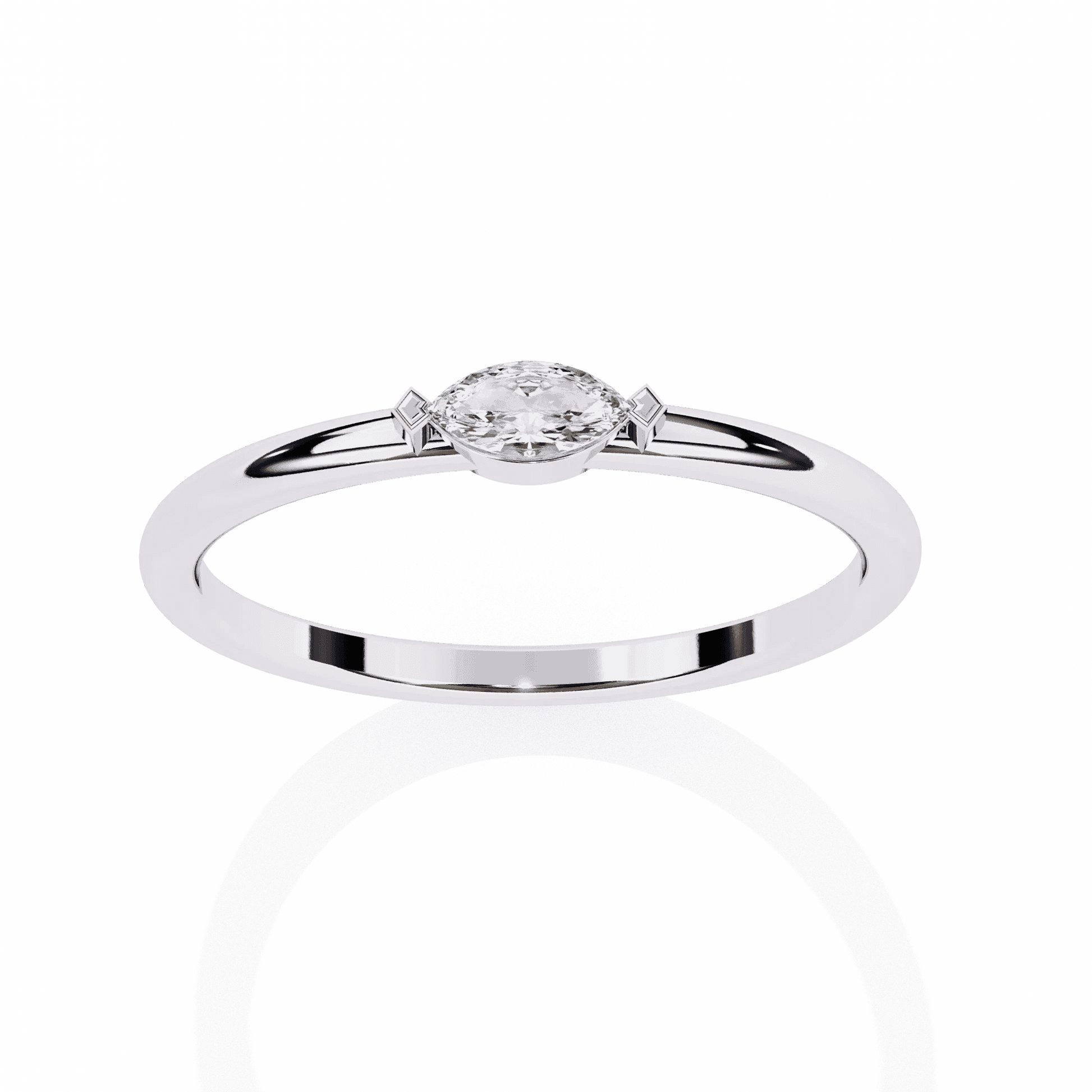 ced Out Moissanite Diamond Wedding Band in Sterling Silver - Aventus