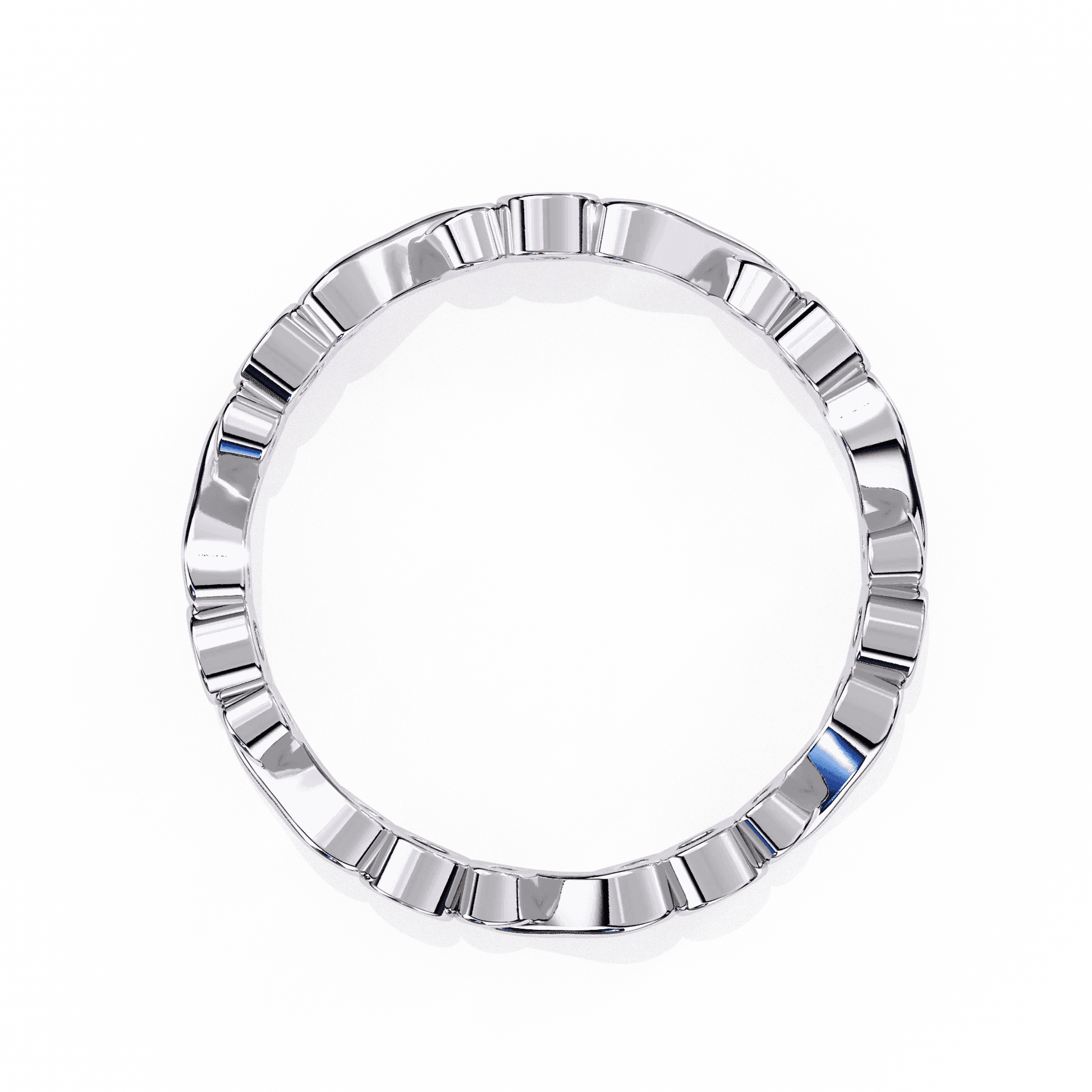 Eternal Winter Moissanite Diamond Wedding Band for Your Forever - Aventus