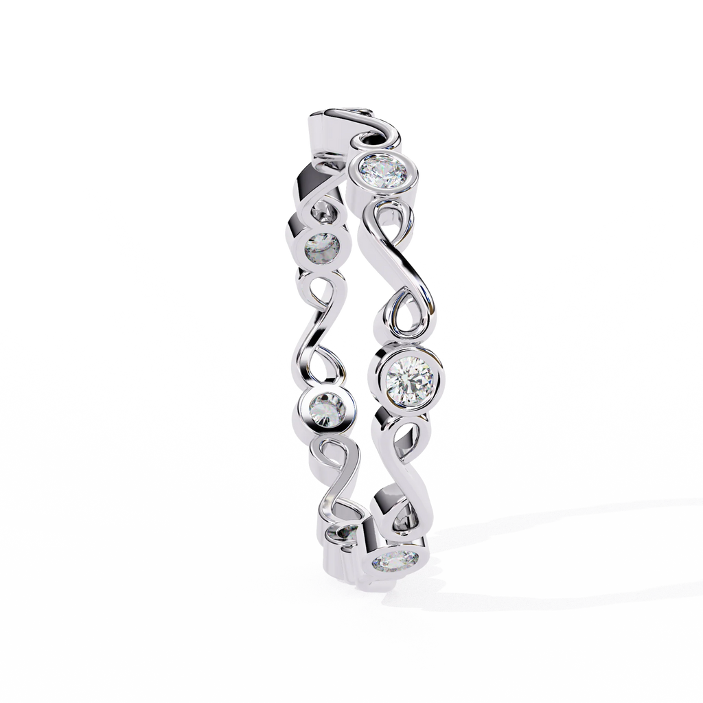 Eternal Winter Moissanite Diamond Wedding Band for Your Forever