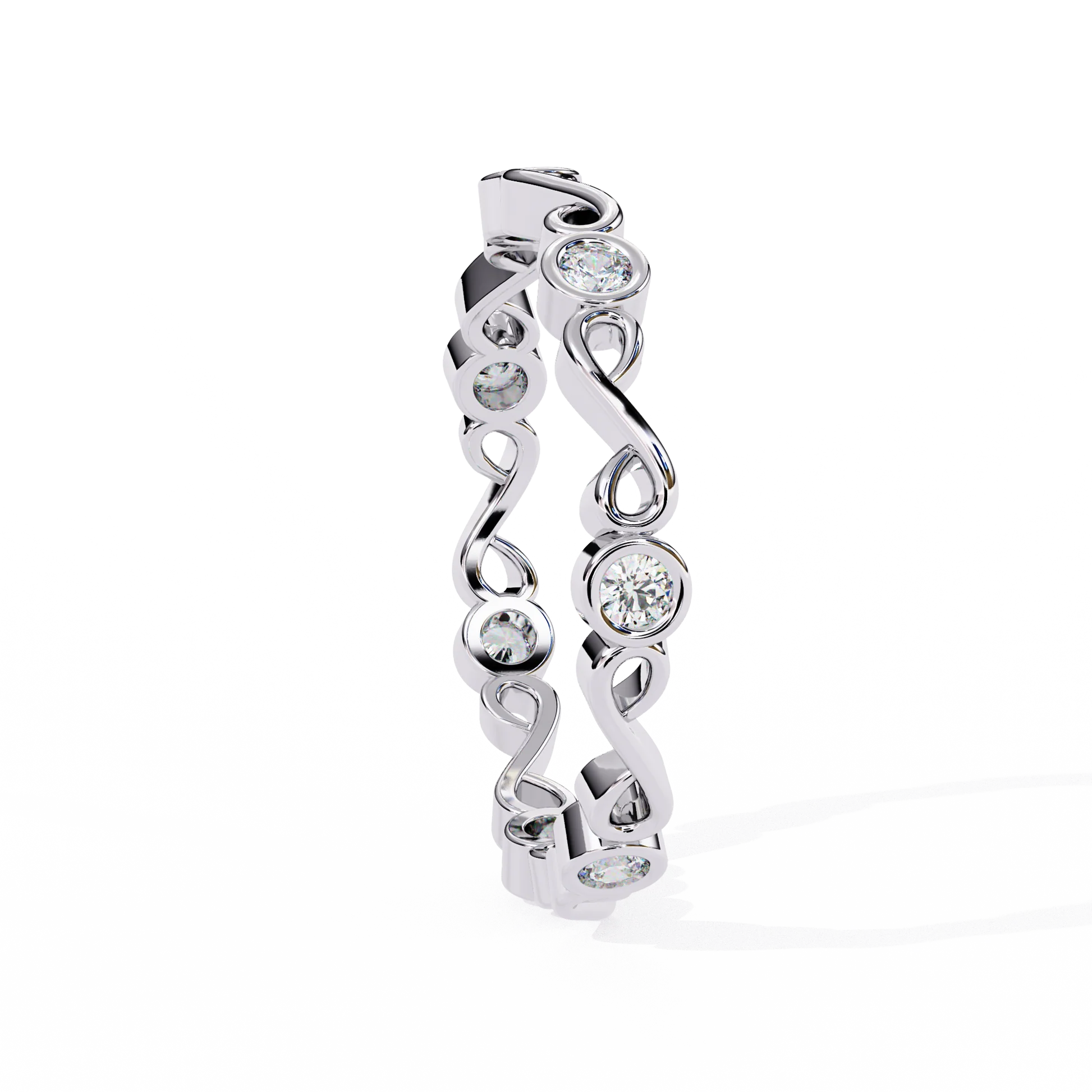 Eternal Winter Moissanite Diamond Wedding Band for Your Forever