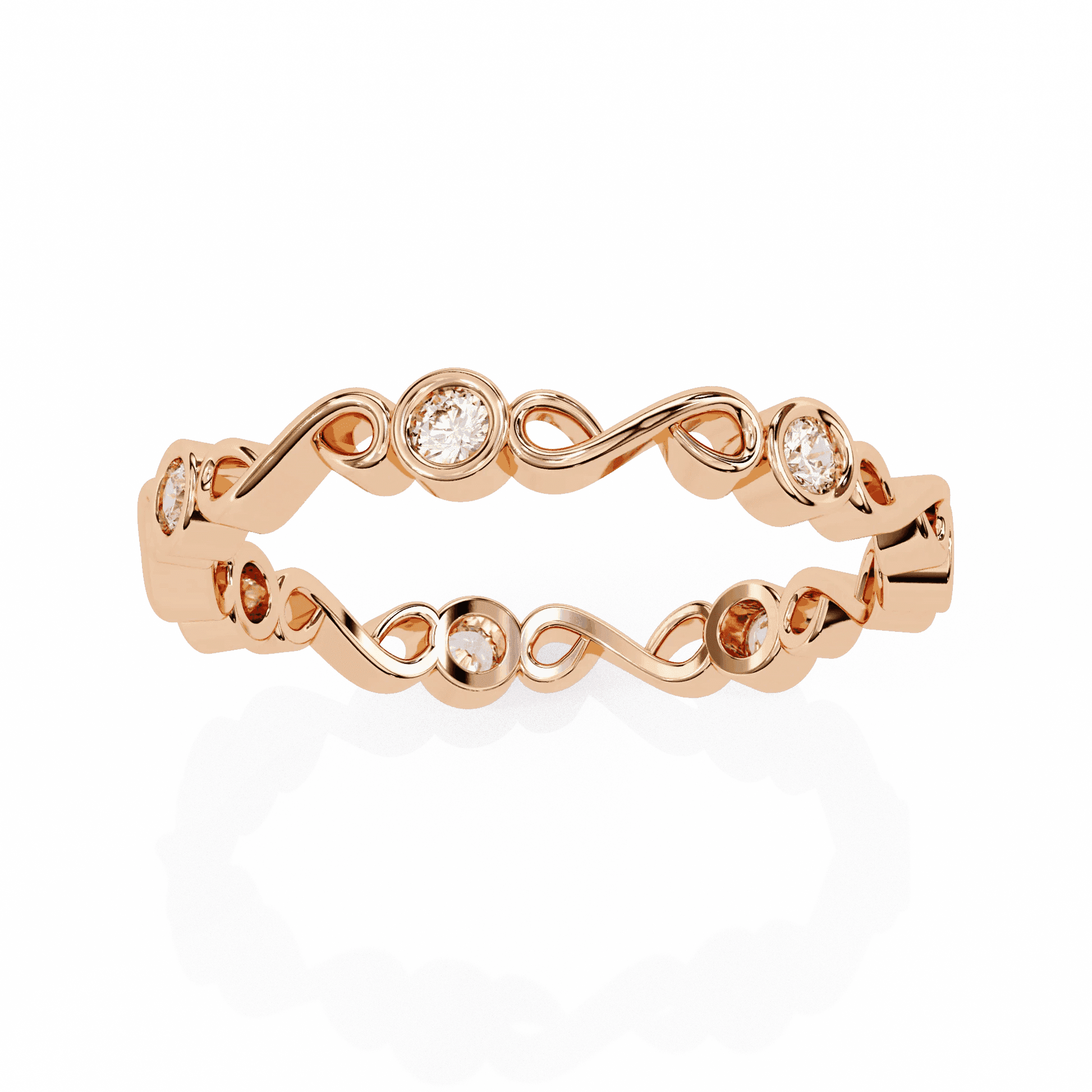 Eternal Winter Moissanite Diamond Wedding Band for Your Forever - Aventus