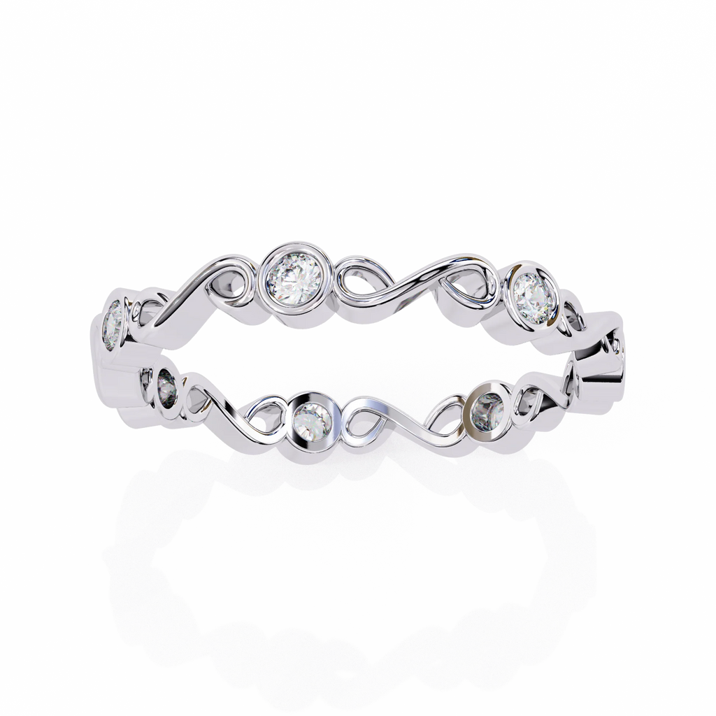 Eternal Winter Moissanite Diamond Wedding Band for Your Forever
