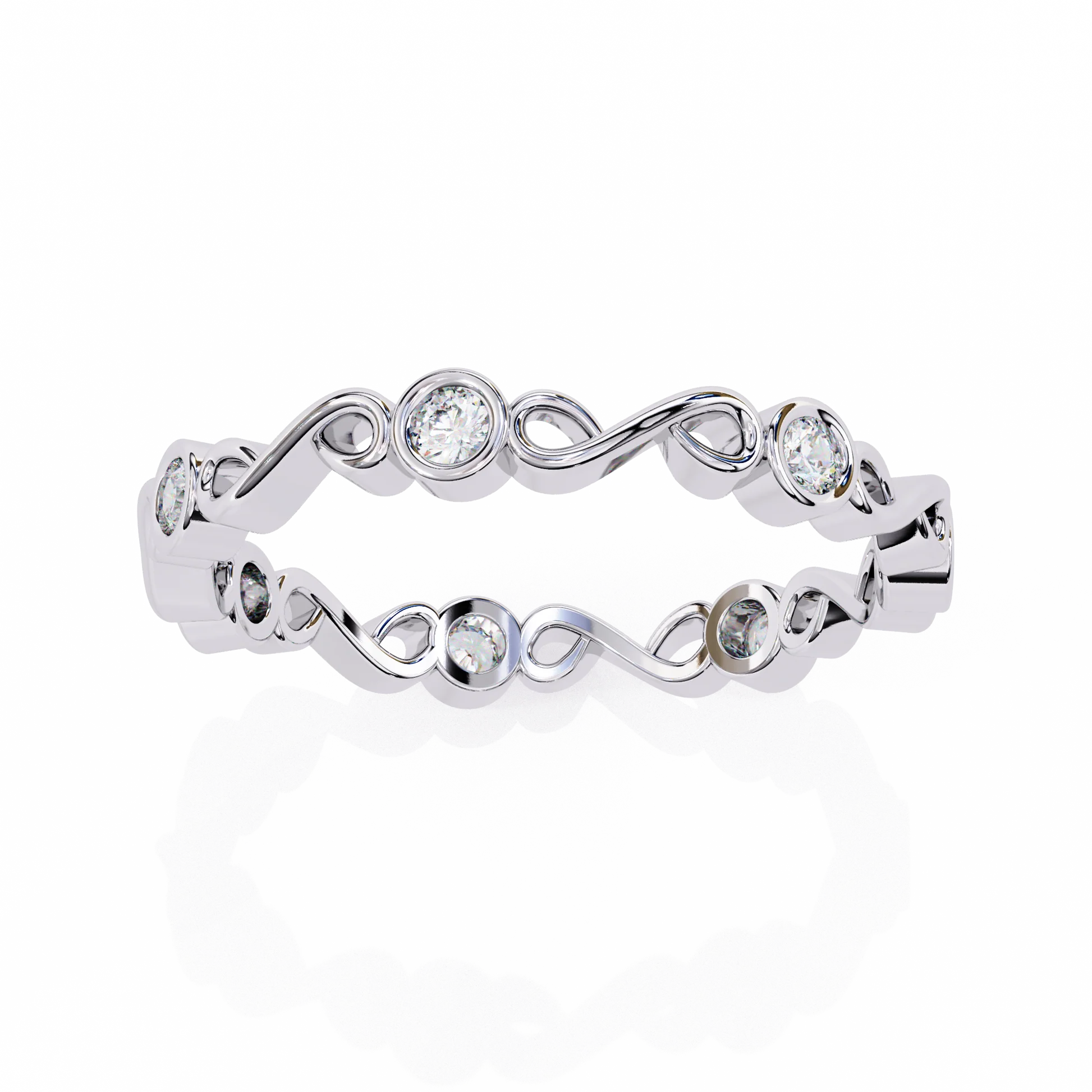 Eternal Winter Moissanite Diamond Wedding Band for Your Forever
