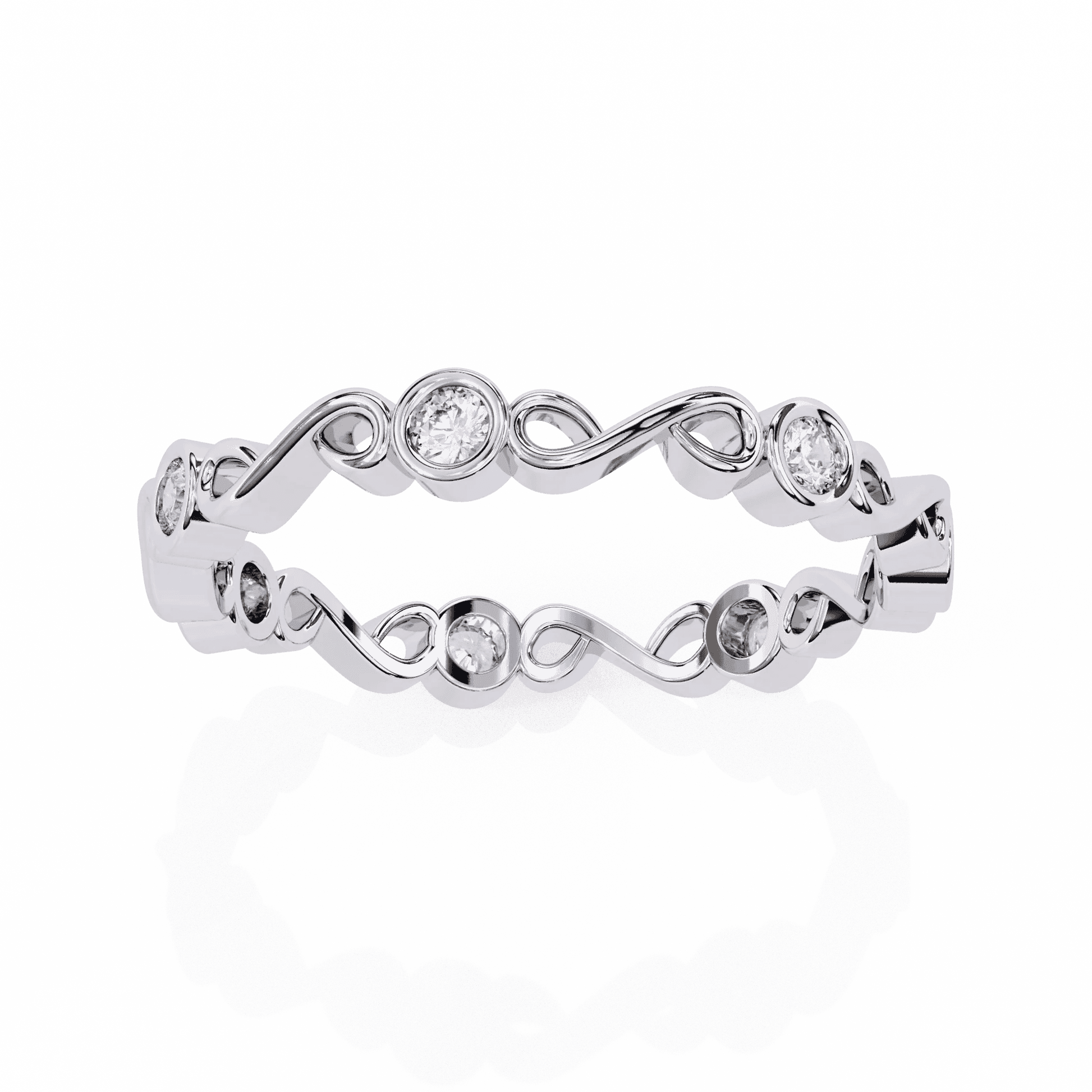 Eternal Winter Moissanite Diamond Wedding Band for Your Forever - Aventus