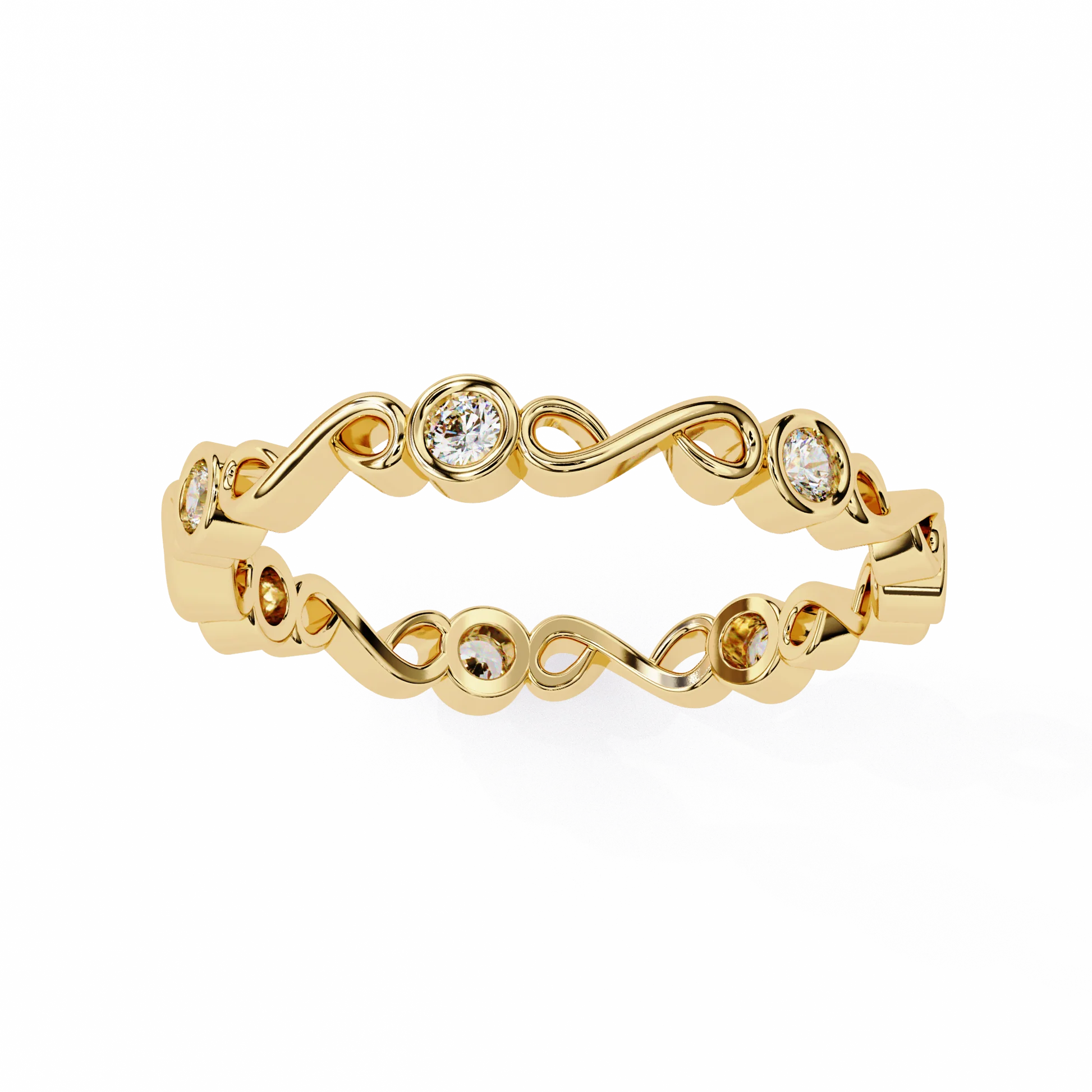 Eternal Winter Moissanite Diamond Wedding Band for Your Forever
