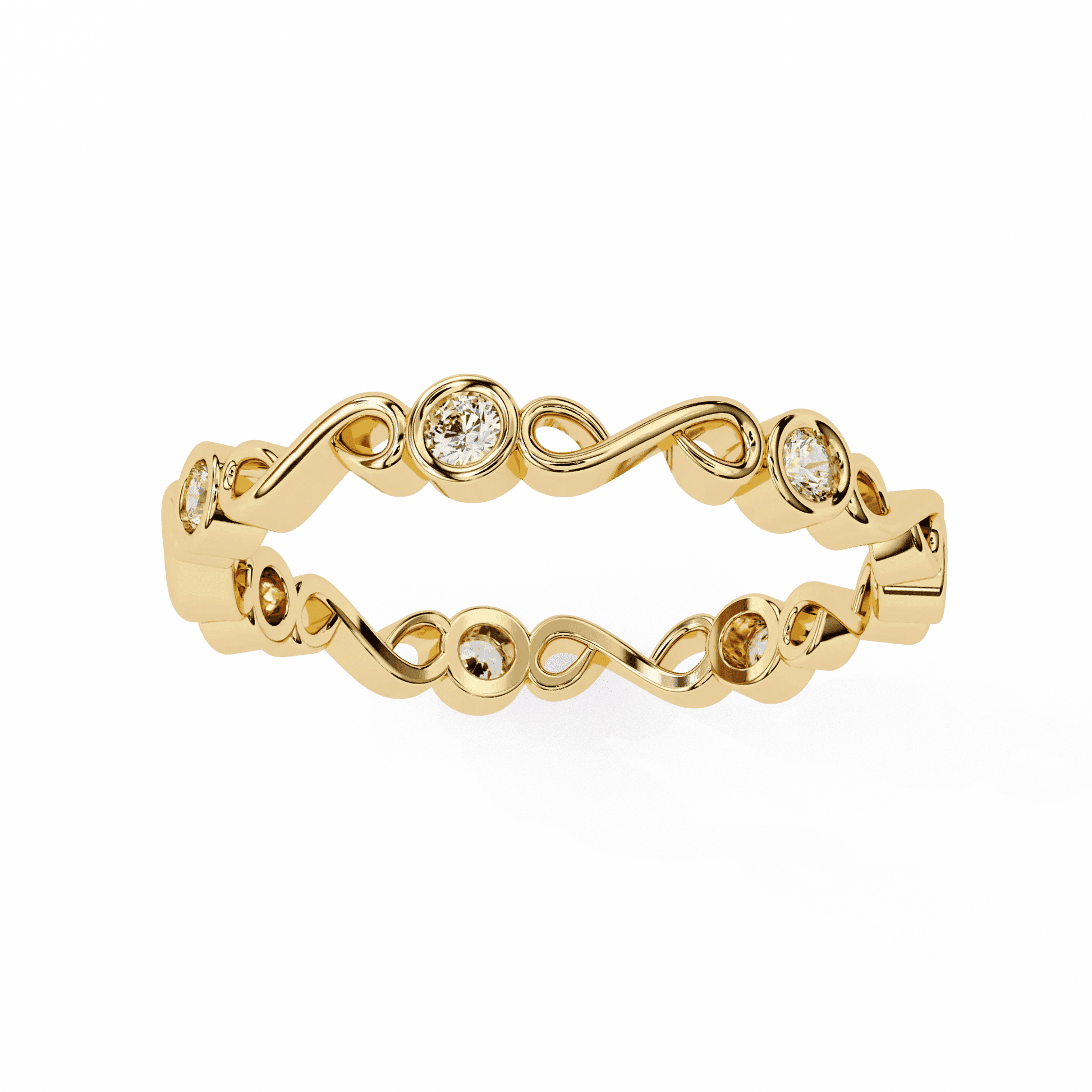 Eternal Winter Moissanite Diamond Wedding Band for Your Forever - Aventus