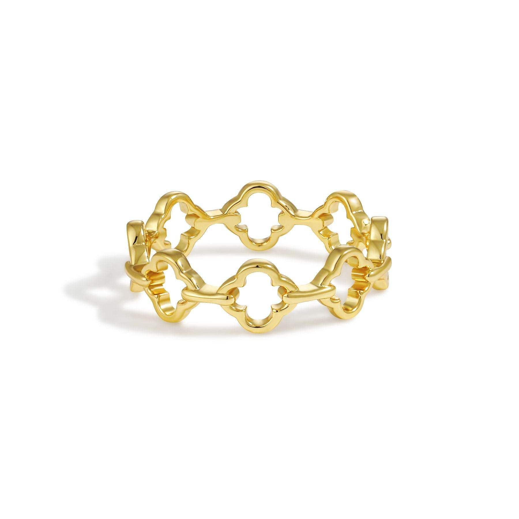 Adjustable Linked Clover Ring - Aventus