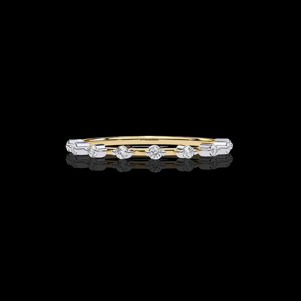 Moissanite Diamond Ring for Women Silver Gold Plated Wedding & Engagement Band