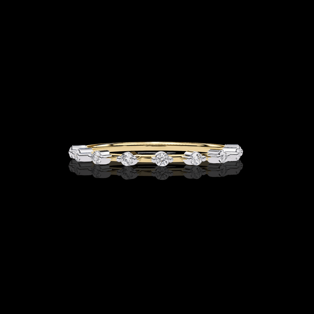 Moissanite Diamond Ring for Women Silver Gold Plated Wedding & Engagement Band - Aventus